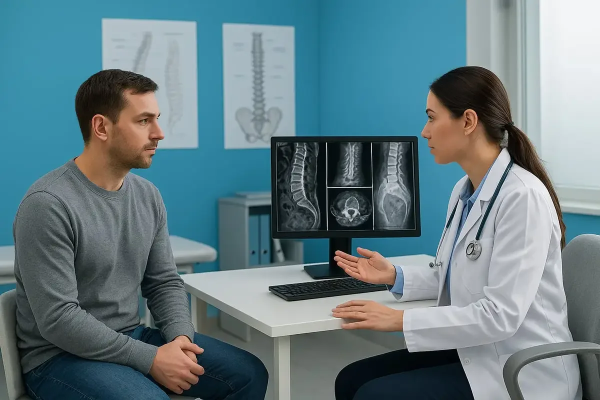 explaining sciatica using MRI scan