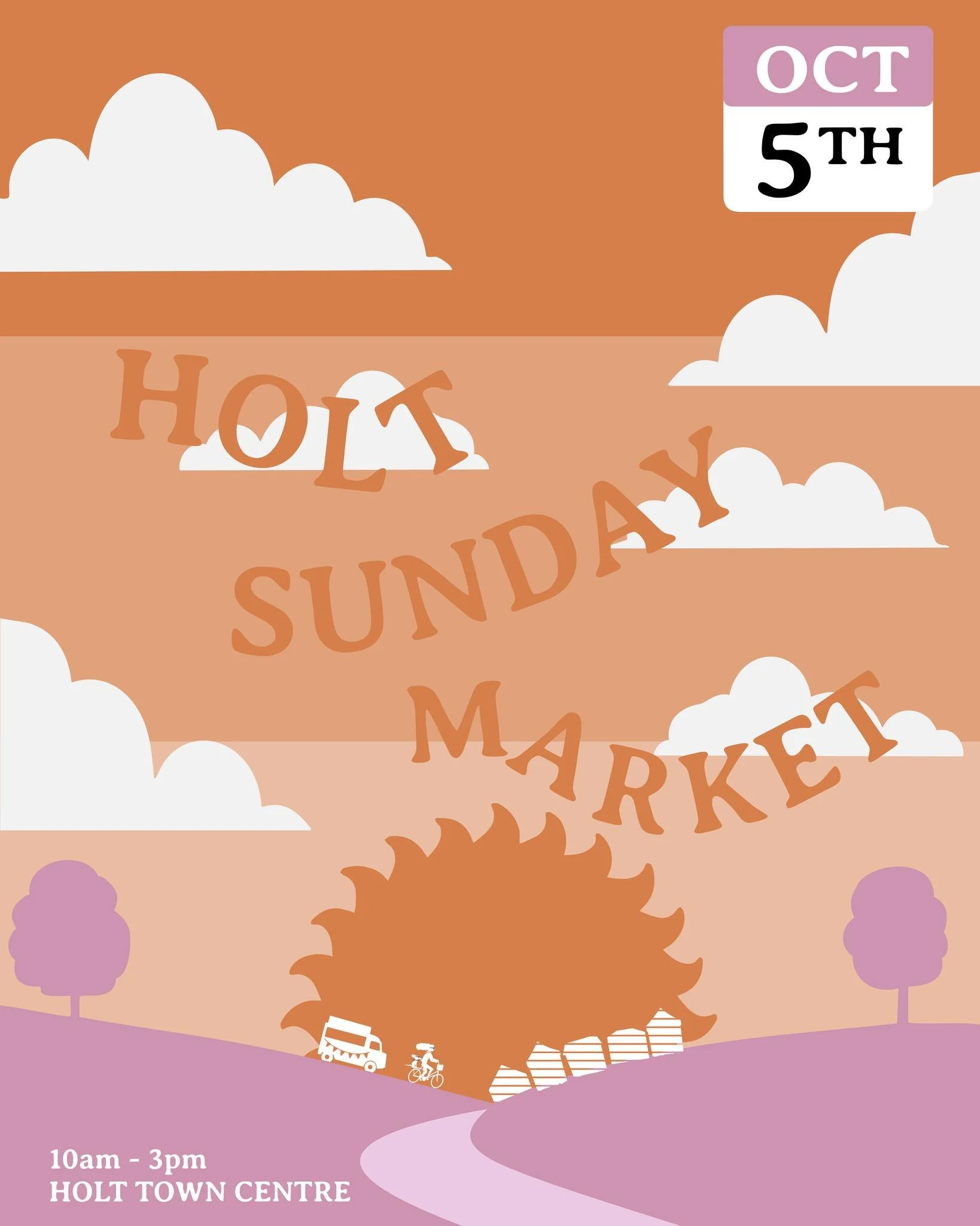 WAKE UP IT'S OCTOBER MARKET!

See you all in a few hours.

Here 10:00-1500.

FREE

📍 Holt Town Centre
🎪 80 makers + traders
🏬 Town full of amazing businesses

#SupportLocal #NorfolkMarkets #SundayMarket #WhatsonNorfolk #HoltSundayMarket