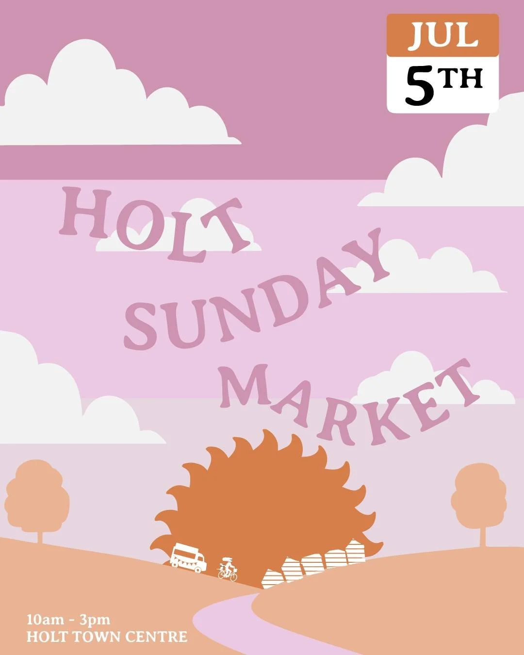 IT'S MARKET DAY. 
This is not a drill.
Holt Sunday Market is LIVE from 10am until 3pm.

Independent makers, street food, bakers, producers, the odd very good dog... all here, all waiting. Bring an appetite and a tote with a bit of give in it.

See yo
