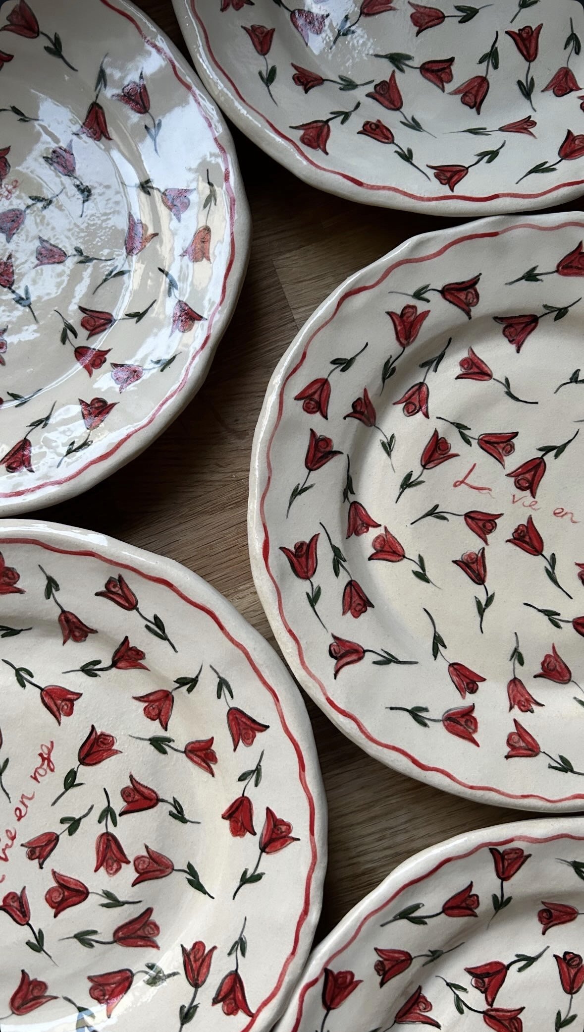 La vie en rose plate