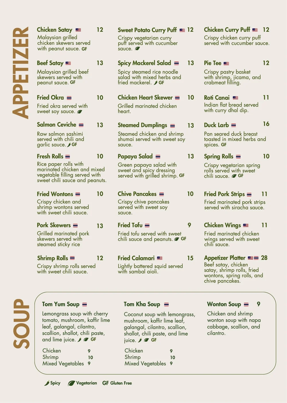 Southeast Asia Menu Gallery 1 — Southeast Impression