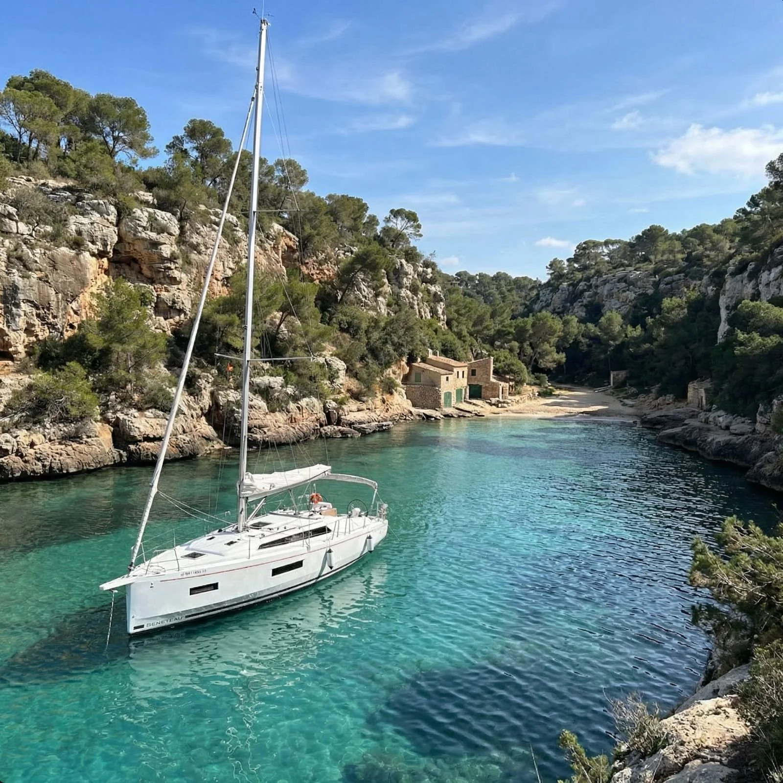 Sail boat in the water