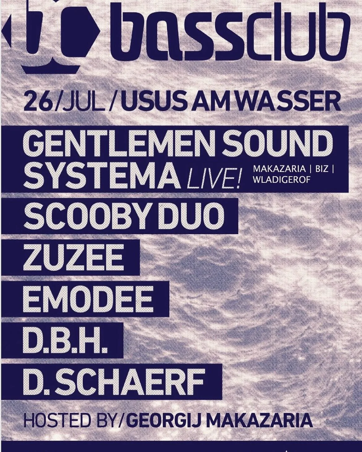 Liebe Leute, alle die am 
SAMSTAG 26.7. 
in Wien sein werden:
kommt kommt kommt 
zum
U S U S  A M  W A S S E R 
BASSCLUB is back 
ab 14:00 geile DJs am Start. 
Ab ca. 21-22 uhr gibt es einen Showcase 
von meinem neuen Projekt: 
 GENTLEMEN SOUND SYSTE