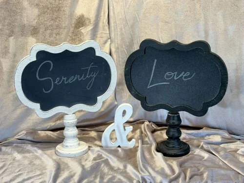 Black + White Chalkboard Signs