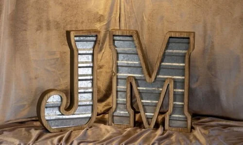 Alphabet Metal + Wood Letters
