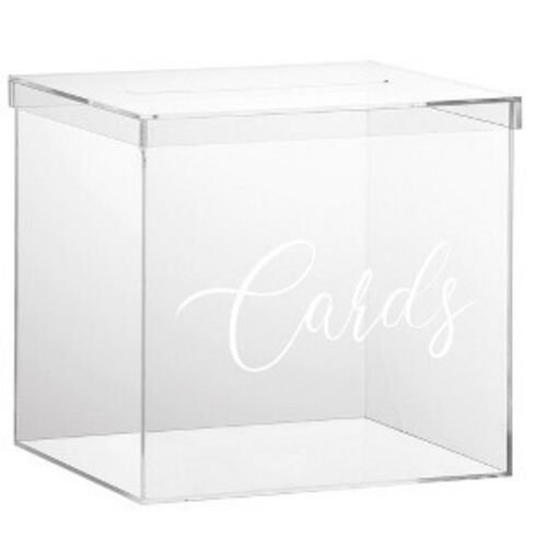 White Acrylic Card Box #2