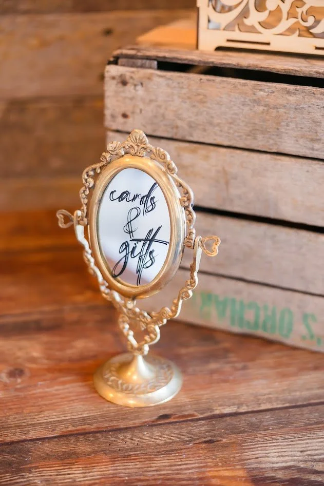 Cards + Gifts Vanity Mirror | $15 | ~12" tall