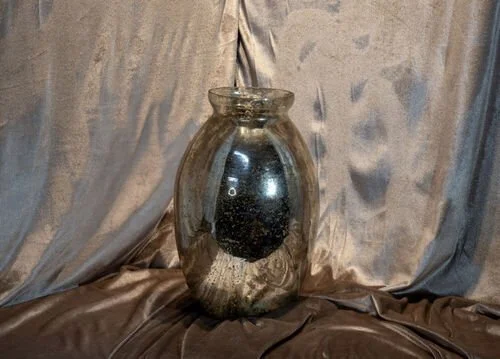 Speckled Trumpet Glass Vase