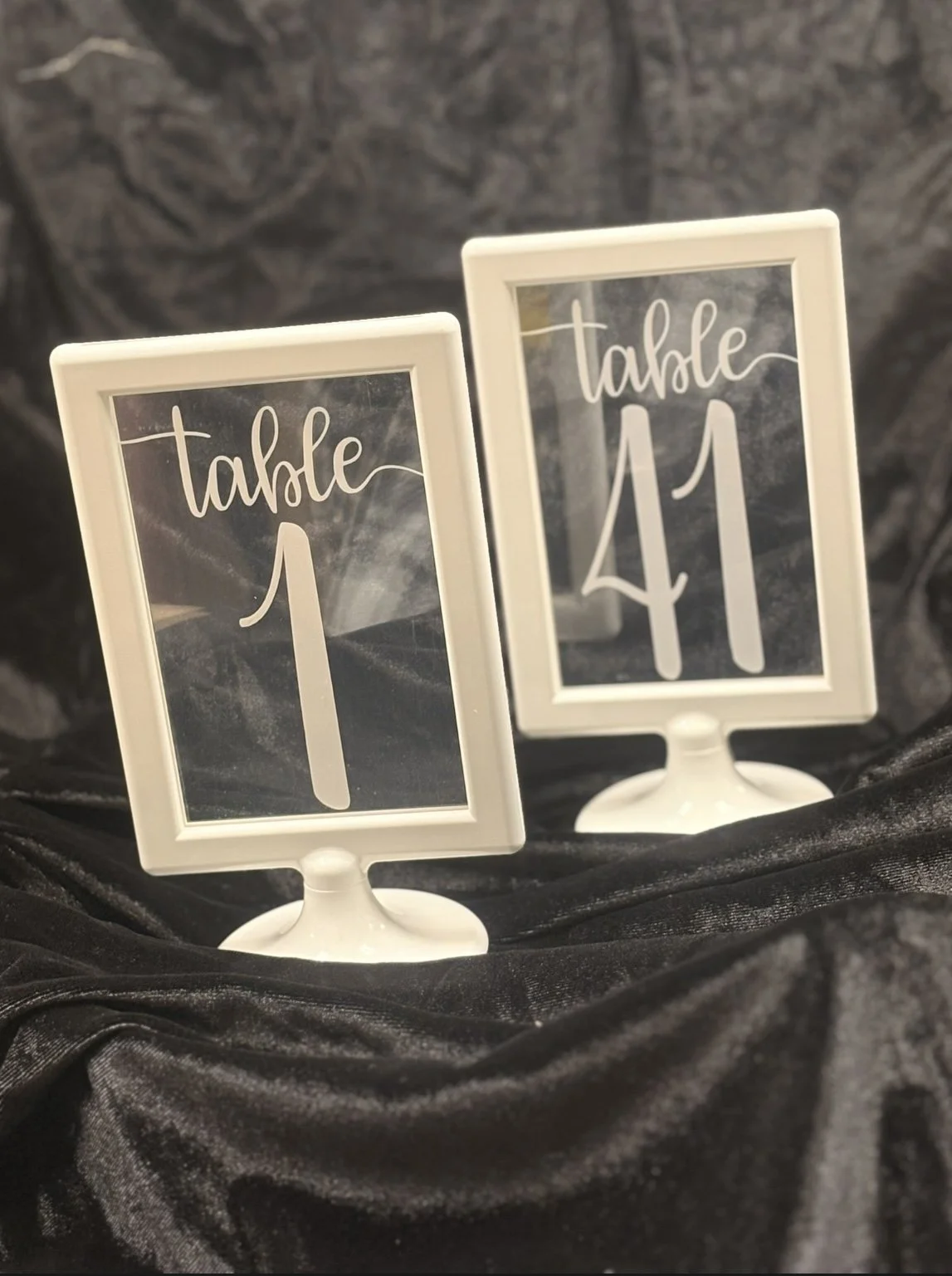 White Window Table Numbers | 1-41 available