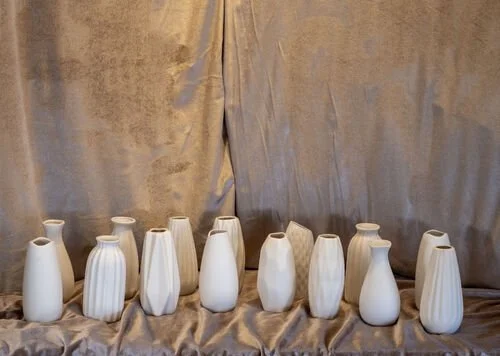 Pure White Bud Vases