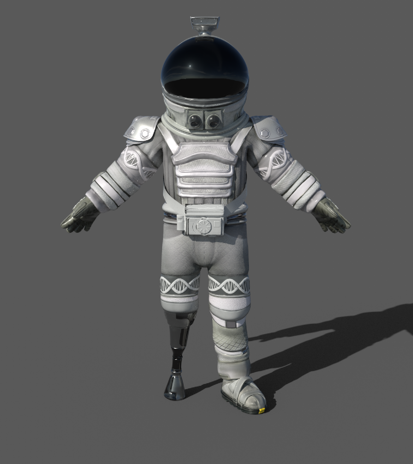 Seven outfits were created for MIT artist Joe Davis for an AI avatar that will hold his consciousness after he passes. The outfits were created as mix and match pieces for interchangeability and to represent some of his favorite styles (and a spacesu