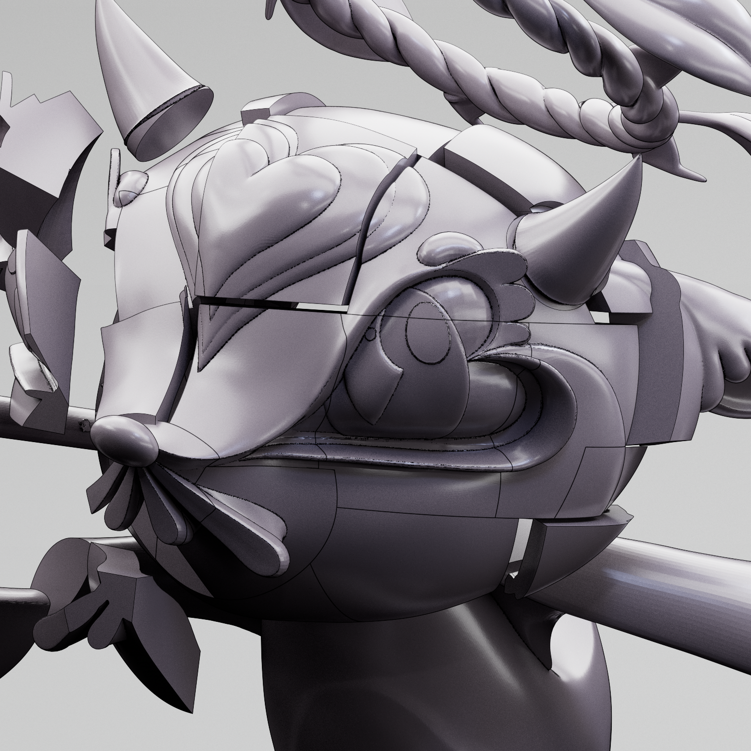 Target:Love 5FT sculpture in process 