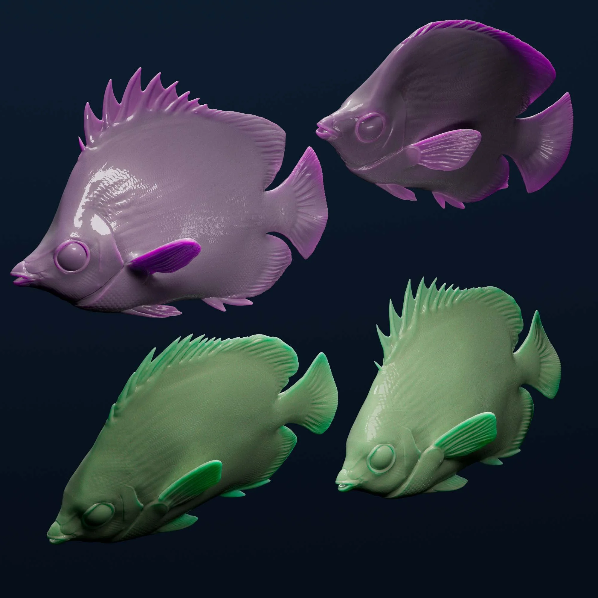 Spotfin Butterflyfish (top) Banded Butterflyfish (top)