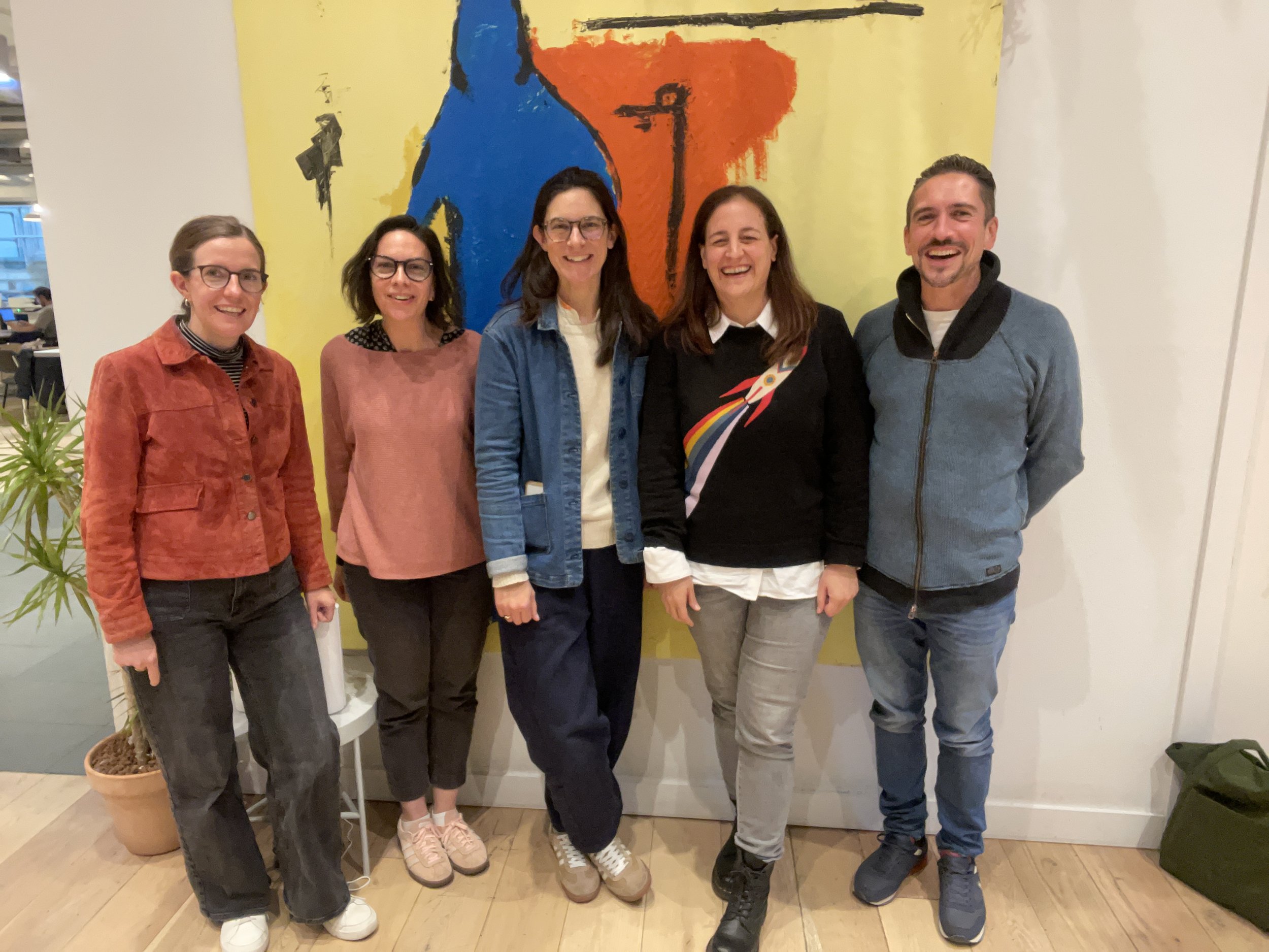 Caroline Clark with Liftoff community members at a co-working day in London