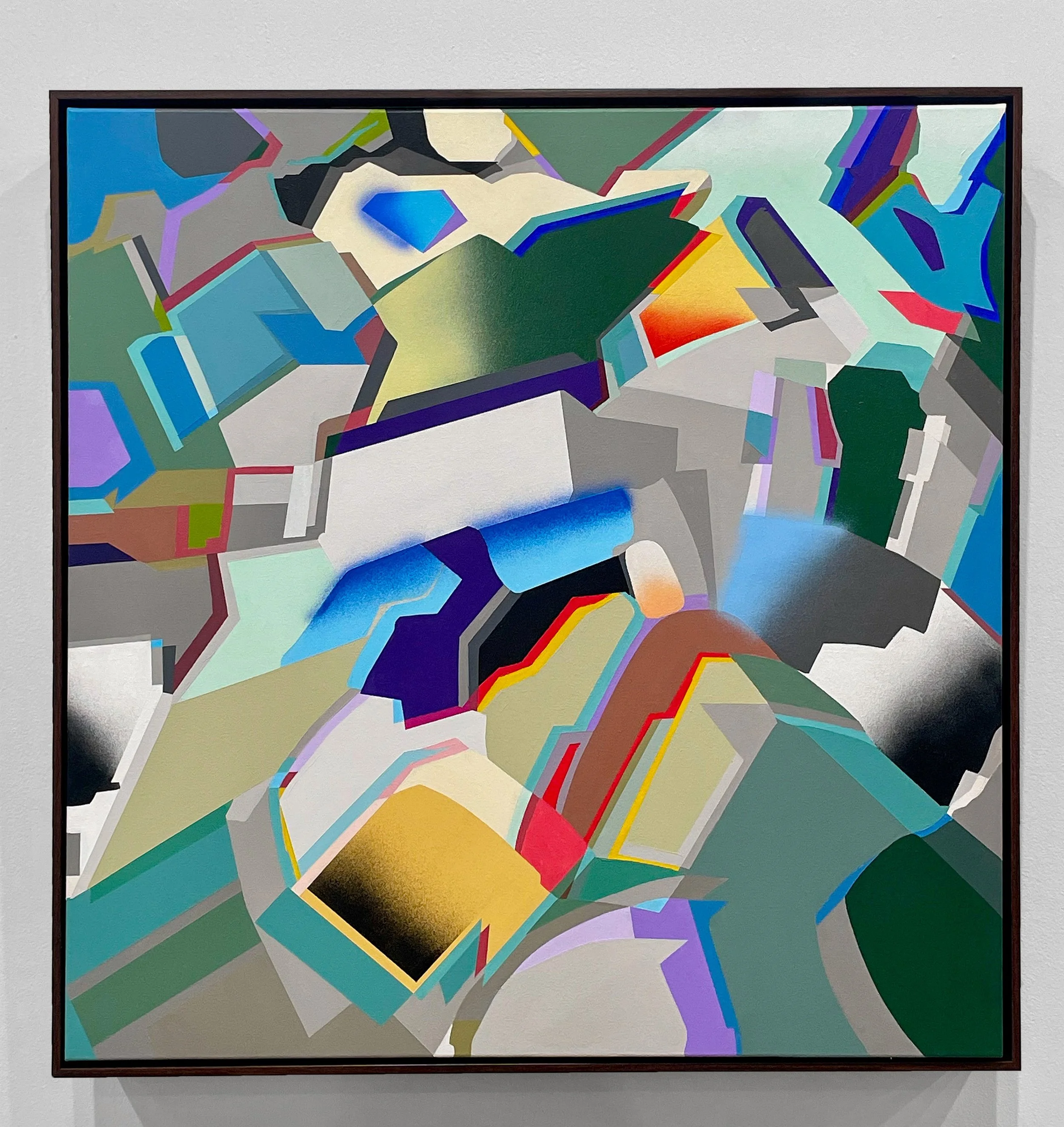 Pulsar, acrylic on 30" x 30" framed canvas, $2200