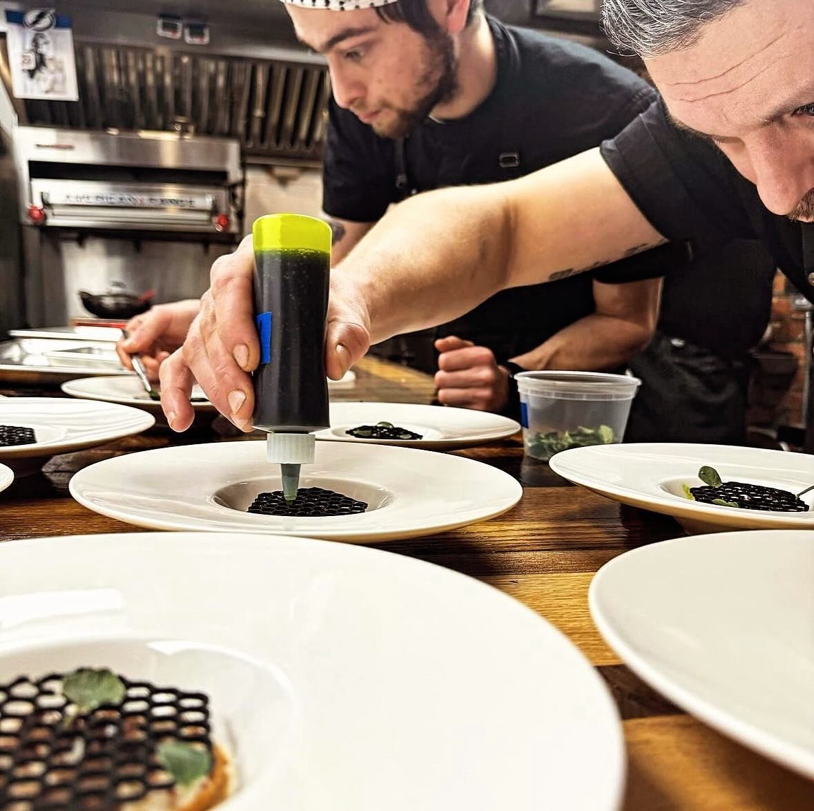 🐙 

Executive Chef Steven Franco applying the finishing touches for a Private Event

Email us at contact@venhue.com for 2-hour private event inquires!

#nyc #finedining #michelin #goodyear