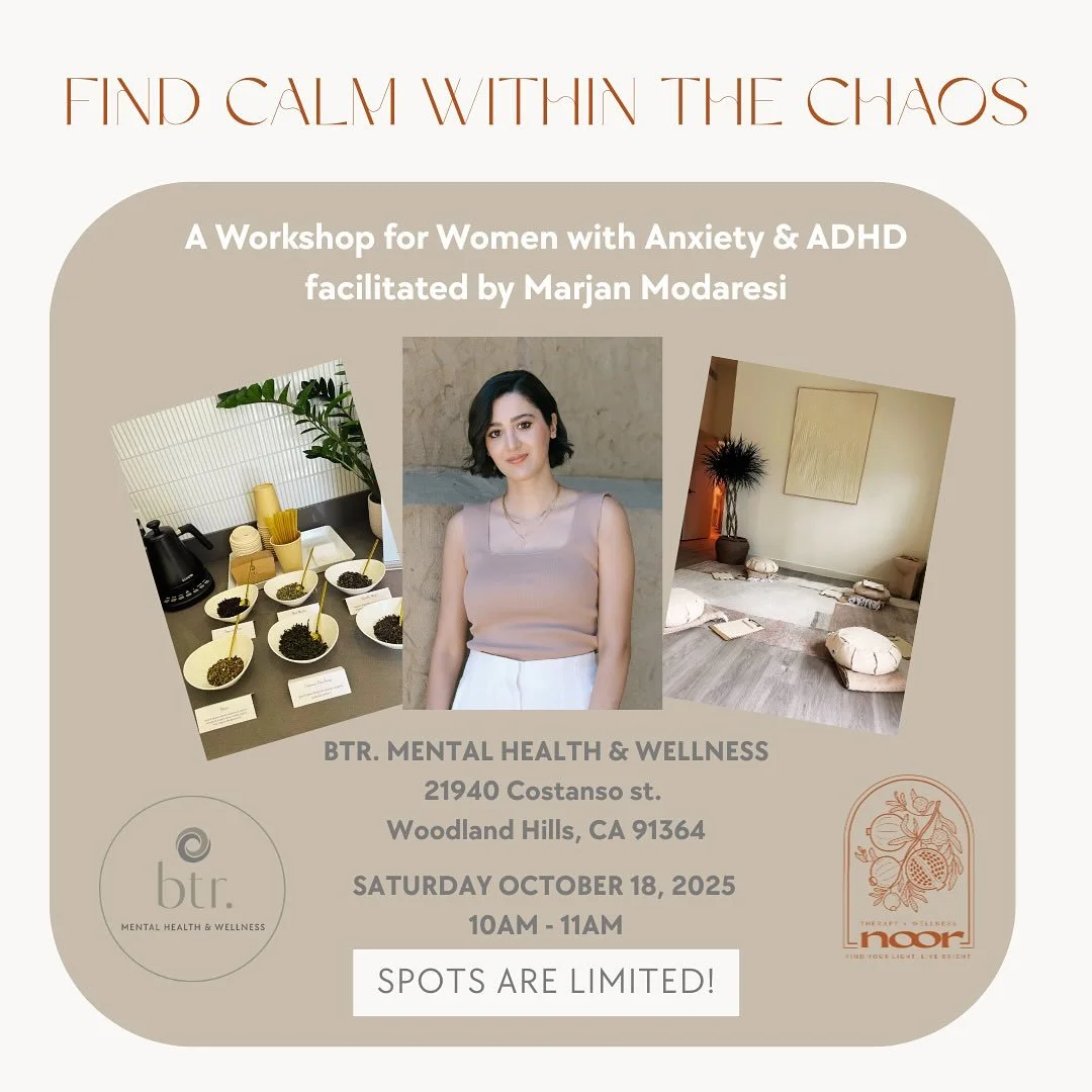 Another chance to attend!!

In today&rsquo;s fast paced world, who couldn&rsquo;t use more tools for peace? 

Join Marjan @btrmentalhealthandwellness 

Sign up through the link in our bio. 

#adhd #anxiety #workshop #mentalhealth