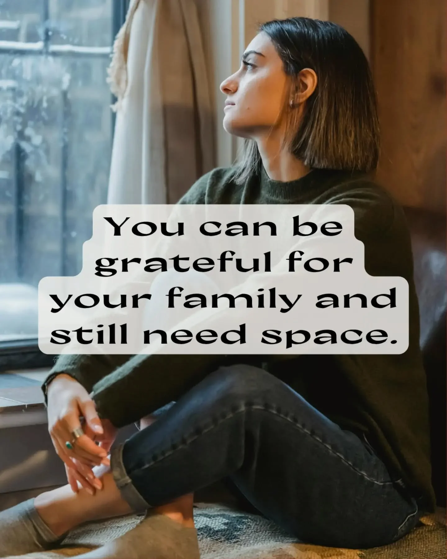 Two things can be true at once.

You can love your family deeply and still feel overwhelmed. You can feel grateful and still need boundaries.

That does not make you ungrateful. It makes you human.

#familydynamics #boundariesmatter #intergenerationa