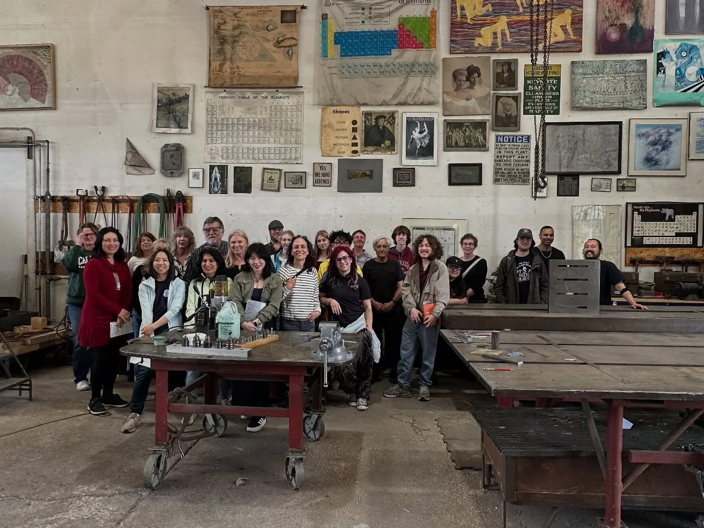 Thank you so much to @mitrafabian and @westvalleycollege coming for a field trip. 

We love showing future sculptors our studio! 

#metalstudio #studiotour #artstudio #bayareametal #metalwork #metalart #metalshop #artfabrication #metalfab #metalwork
