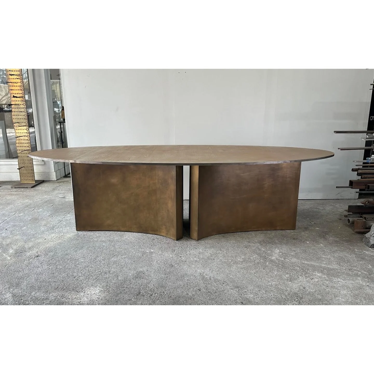 We finished the bronze table legs for @susienovakinteriors and couldn&rsquo;t be happier with how they turned out. Here we have some views in our studio. We are excited to show the final piece with a marble top. 

#bespokefurniture #customfurniture #