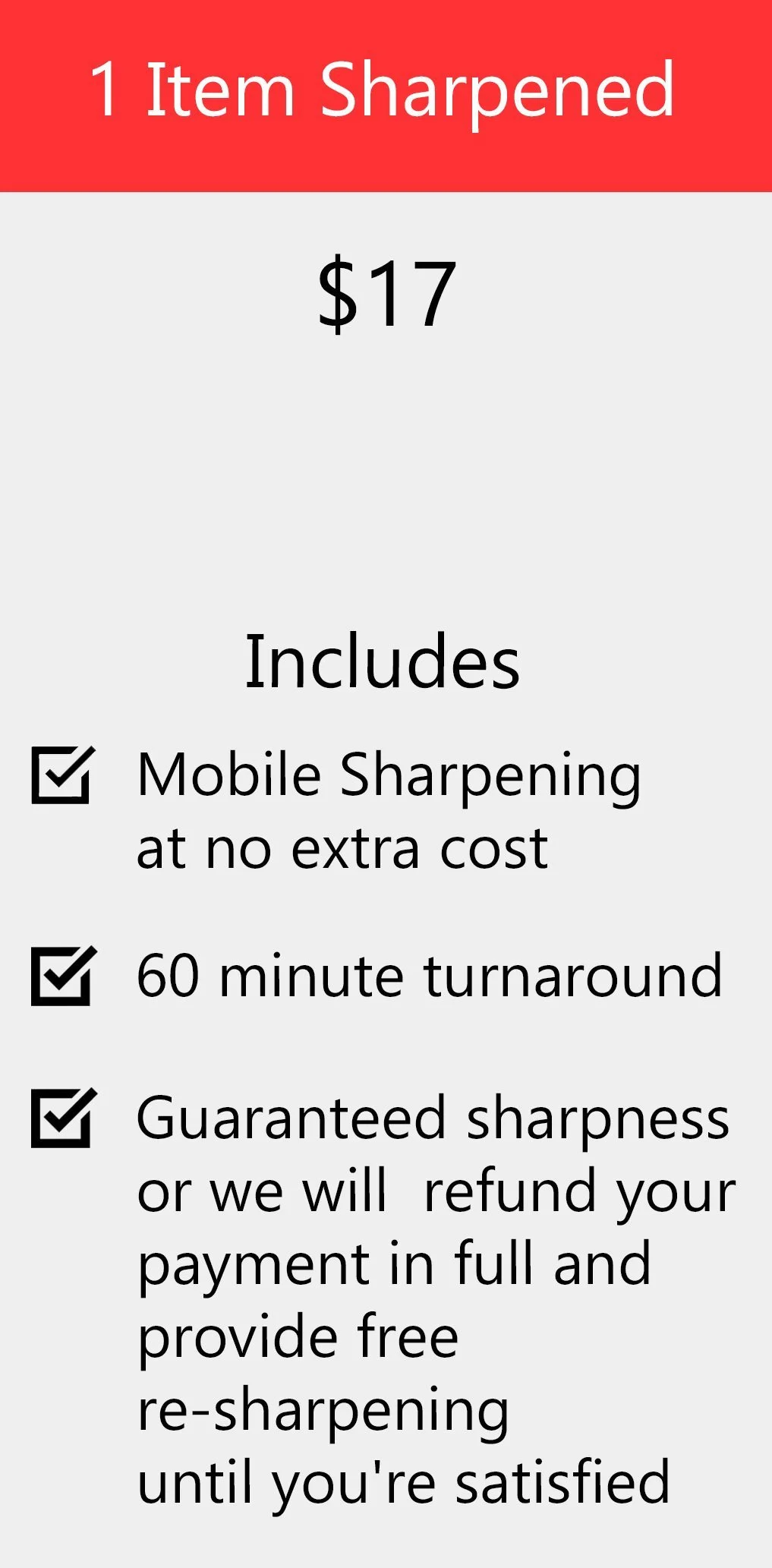 Niagara Knife Sharpening Mobile Sharpening Service