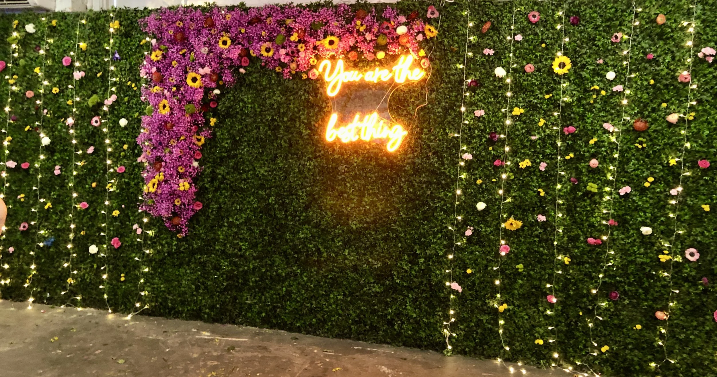 J+K Wedding Flower Wall