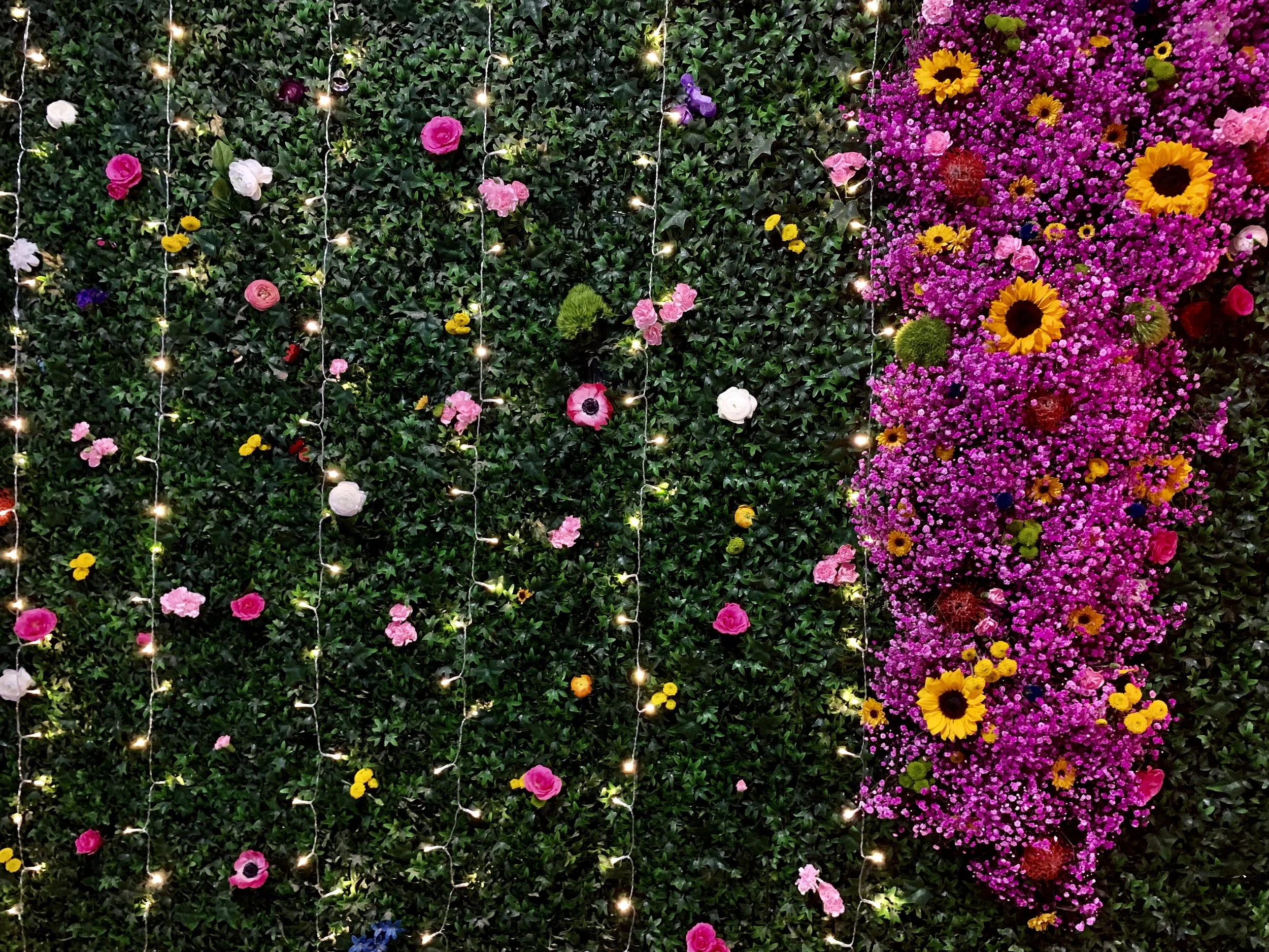 J+K Wedding Flower Wall