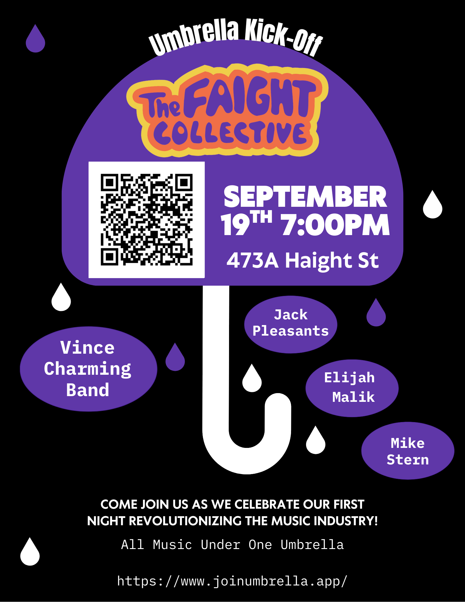 Umbrella Kick-off with Vince Charming Band, Jack Pleasants, Elijah Malik, and Mike Stern