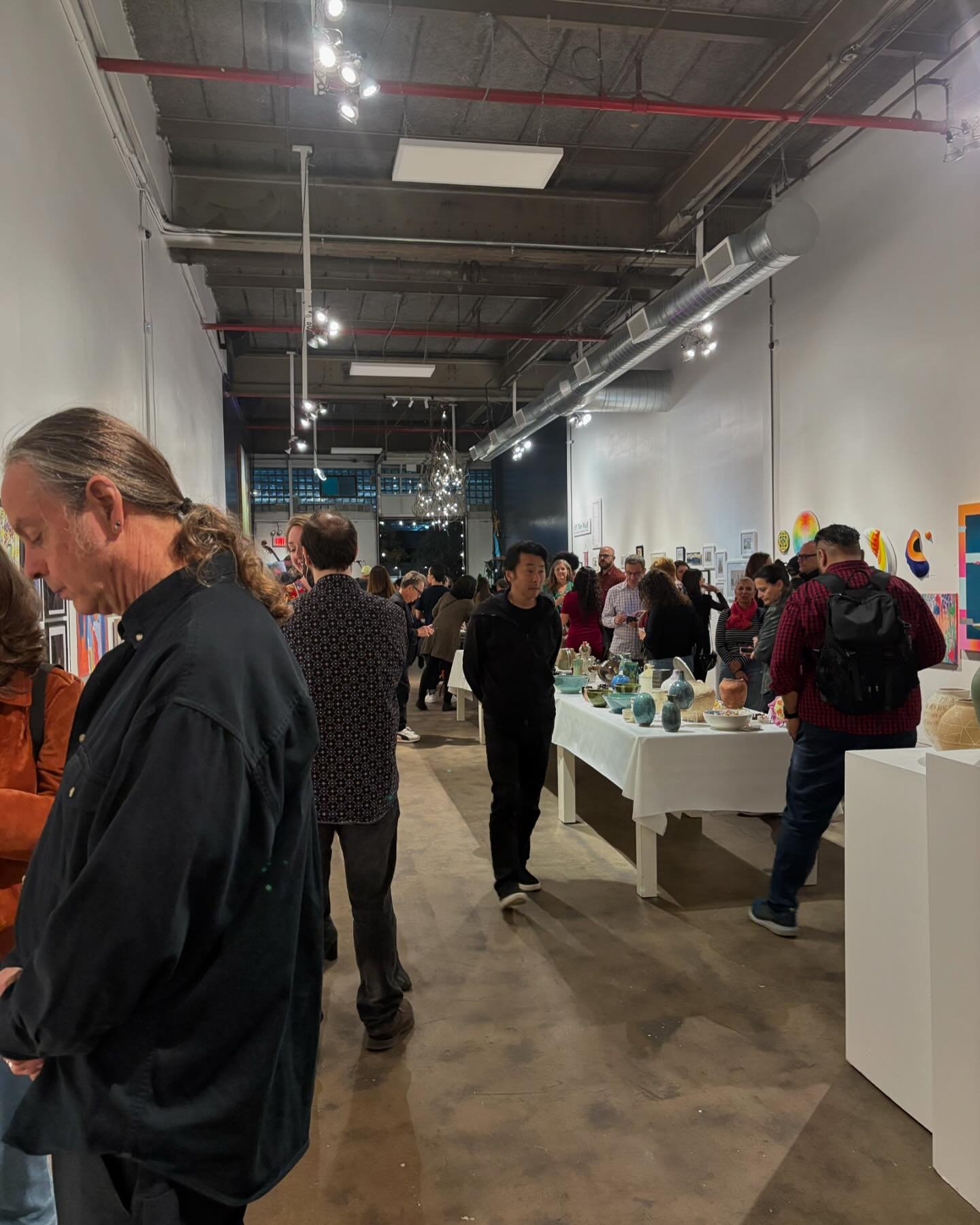 A wonderful opening night for Off the Wall at #culturelab  a great opportunity to buy unique art by local artists. Give the gift of #art this holiday season. Start your collection. A thing of beauty is a joy forever.  #licartists #licartsopen #womena
