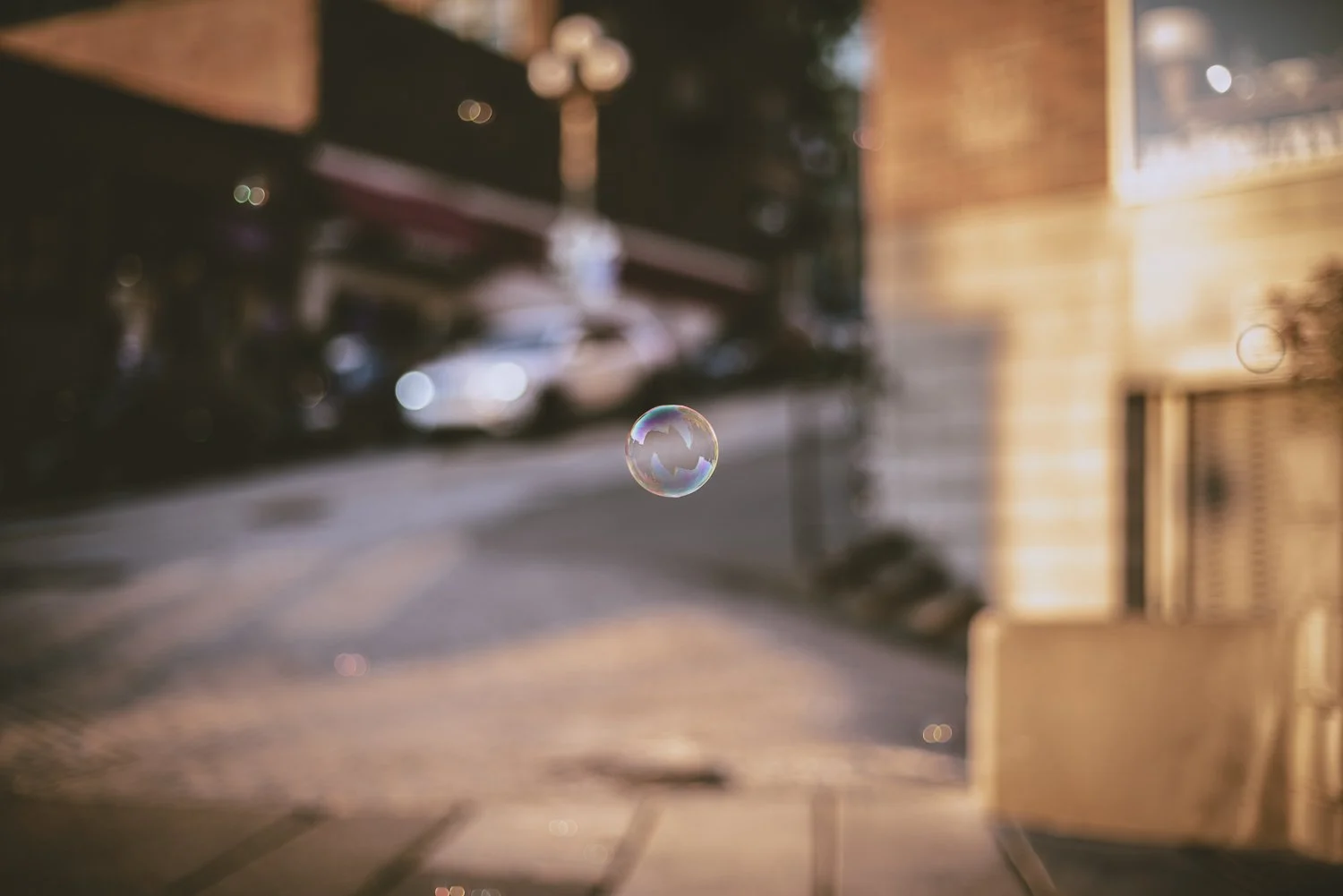 "Brave New Bubble" fine art street photograph in Seattle by Annah Kim Nelson-Feeney