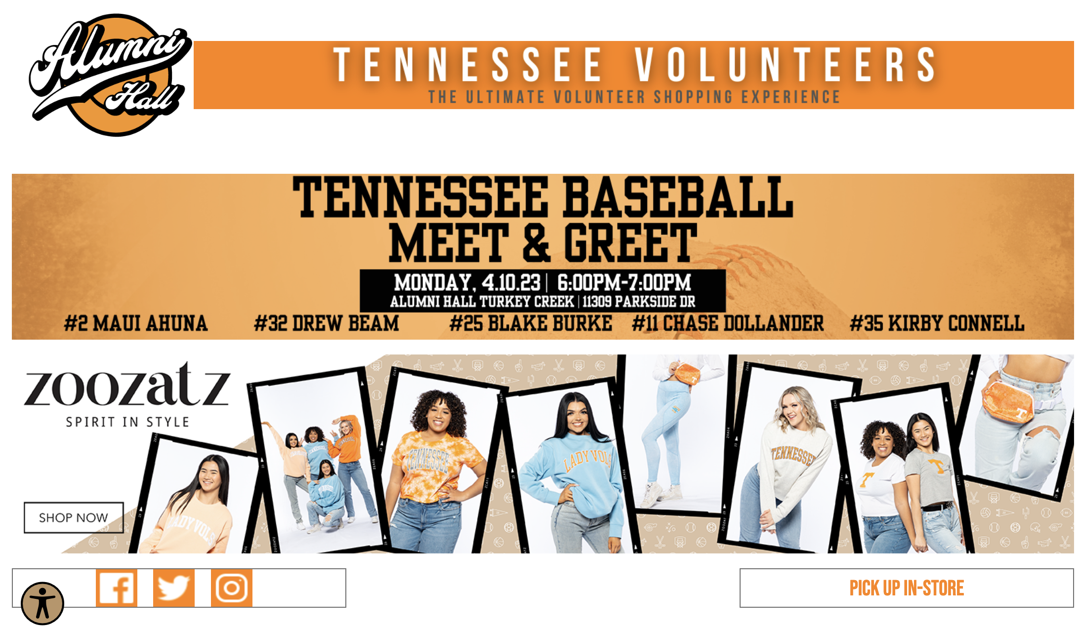 ZooZatz x Alumni Hall Team Banner Example