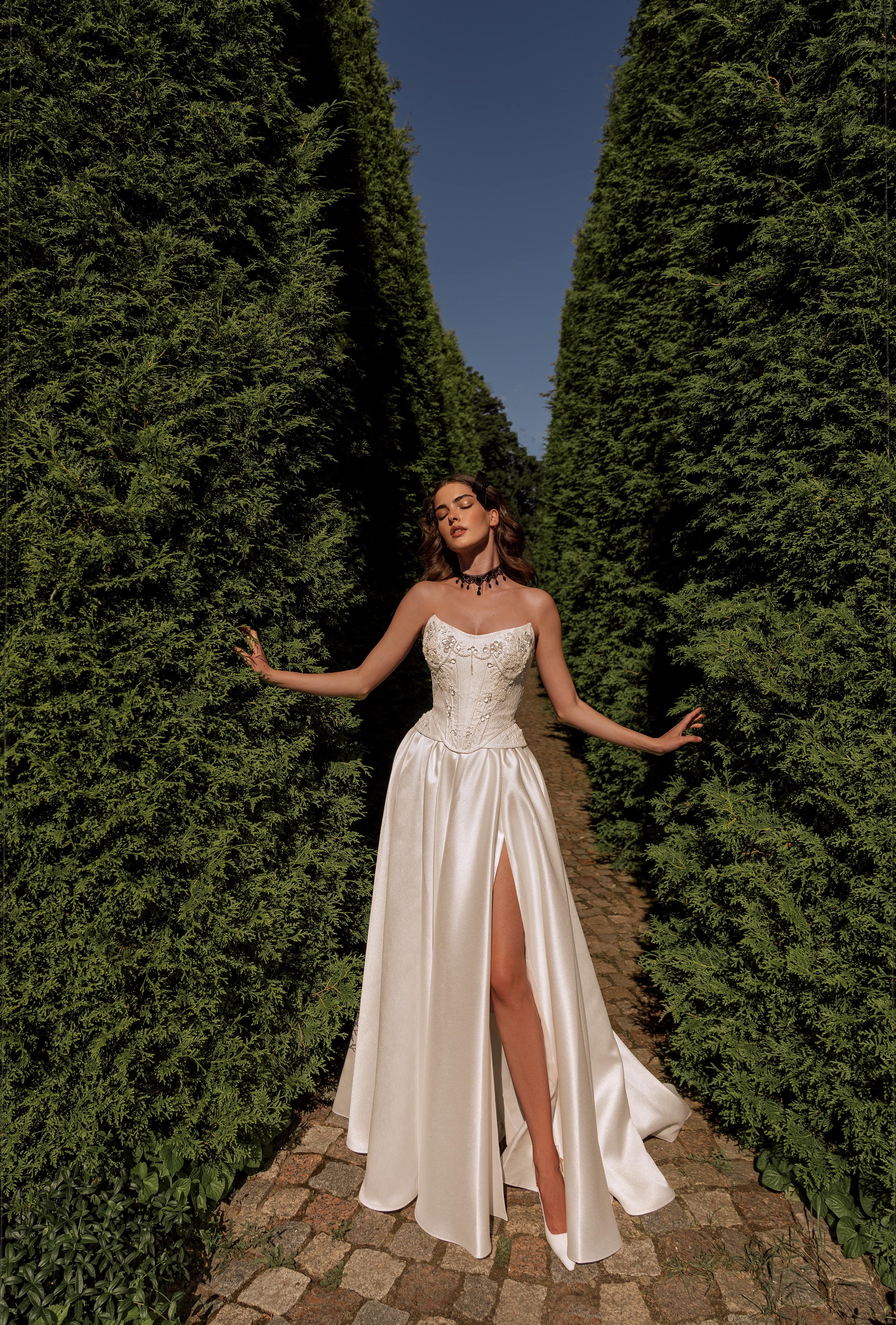 Basque waist corset dress 2 piece