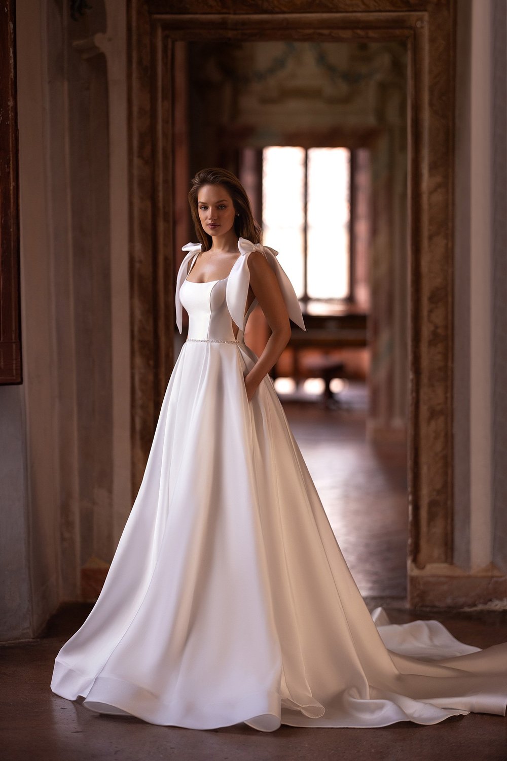 sachin and babi light blue dress Luxury Wedding Dresses For Less – Luxe Redux Bridal main image 0