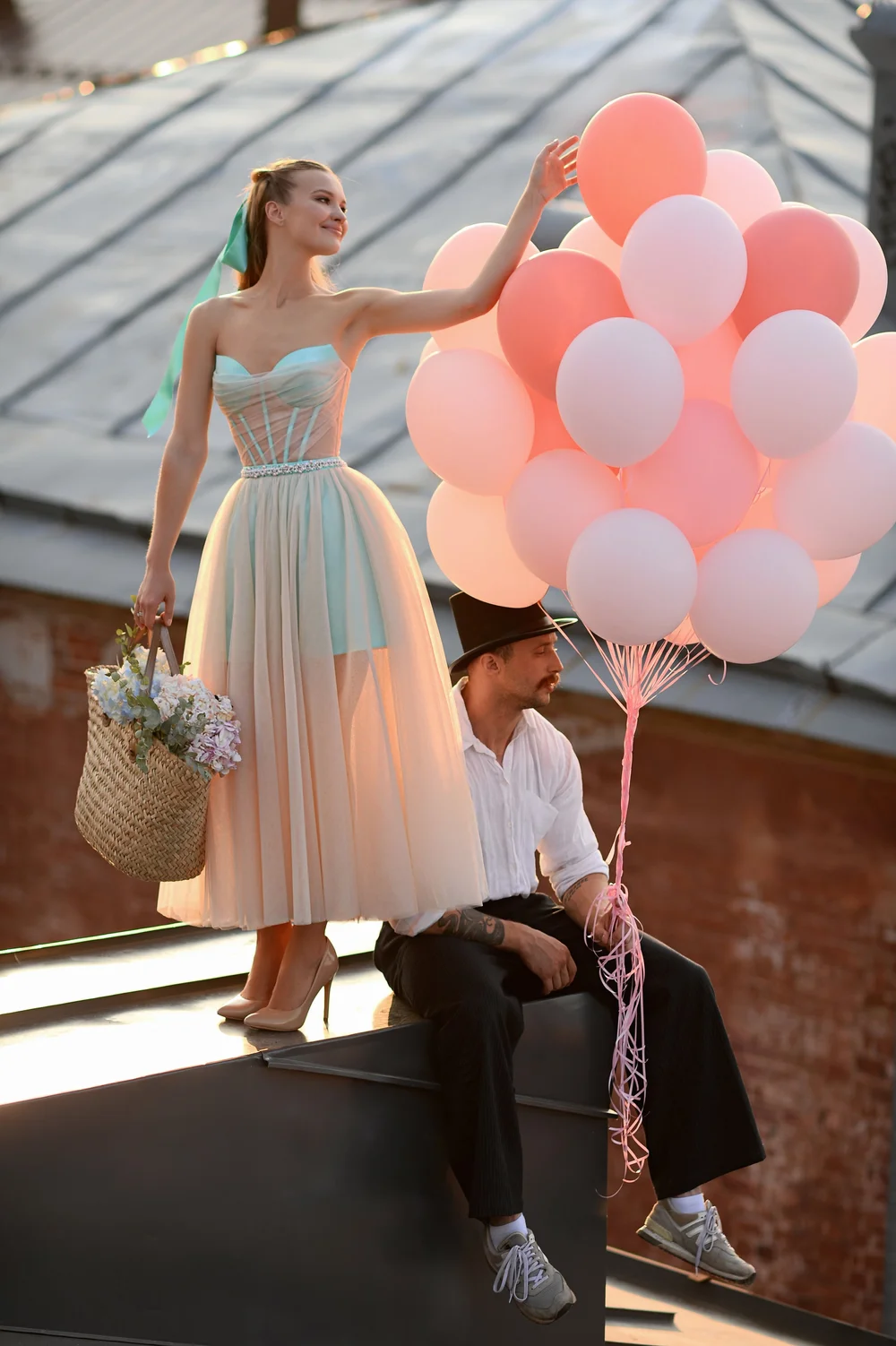 Miana Unique Evening Dress With Satin And Tulle  Ethereal Bridal