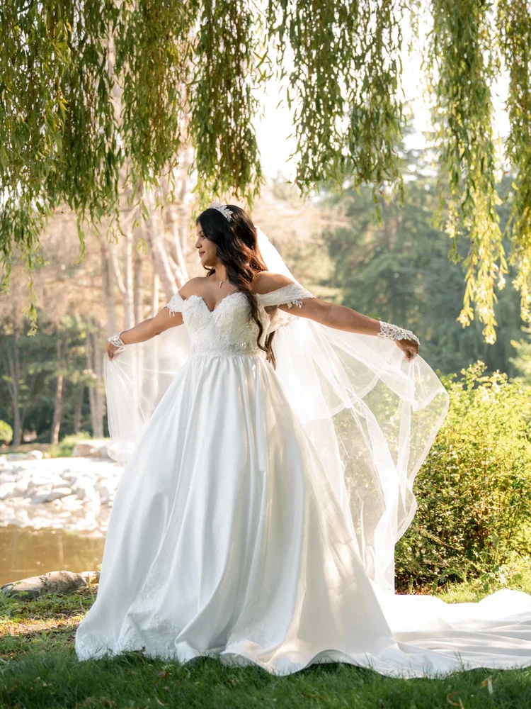 Bride Renita in the Justine gown by Angeo — Ethereal Bridal