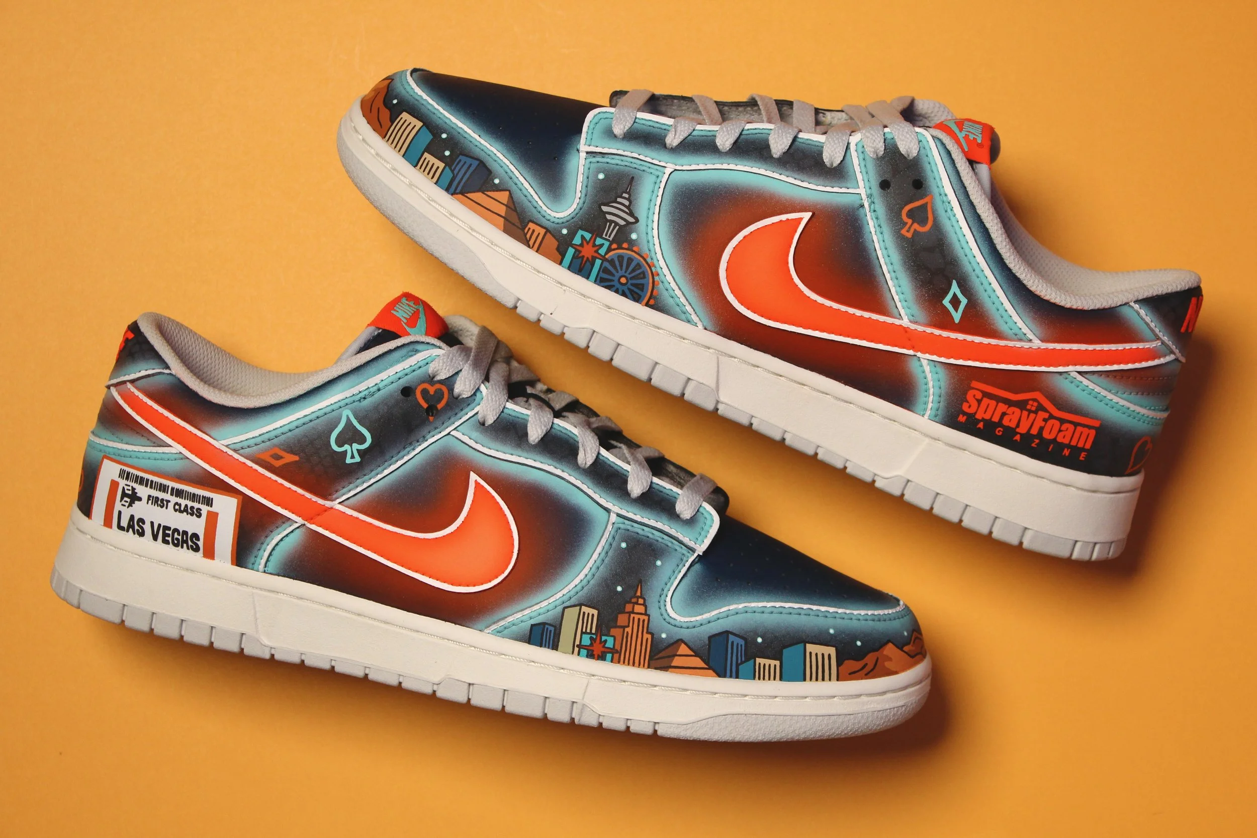 Spray Foam Magazine Custom Dunk Lows for Las Vegas Trade Show Event (2026)