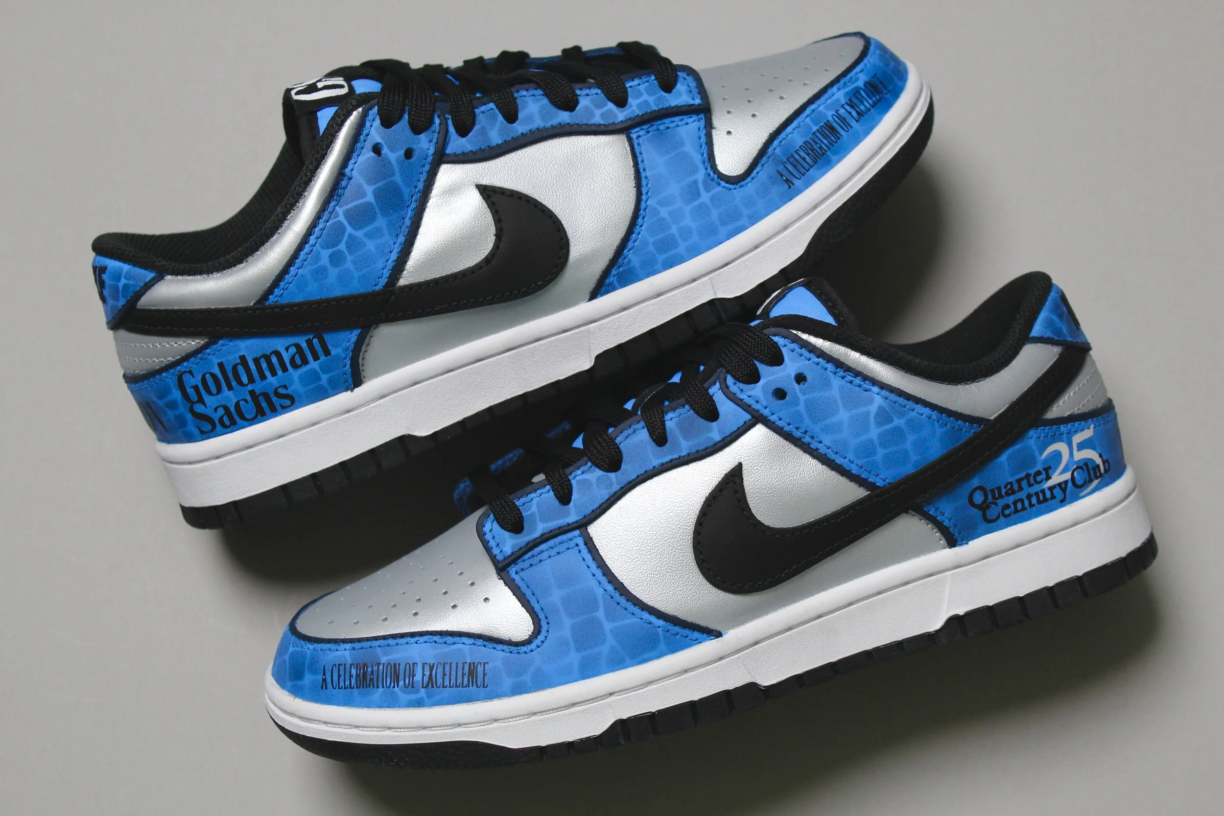 Custom Dunk Lows for Goldman Sachs 25th Century Club event (2025)