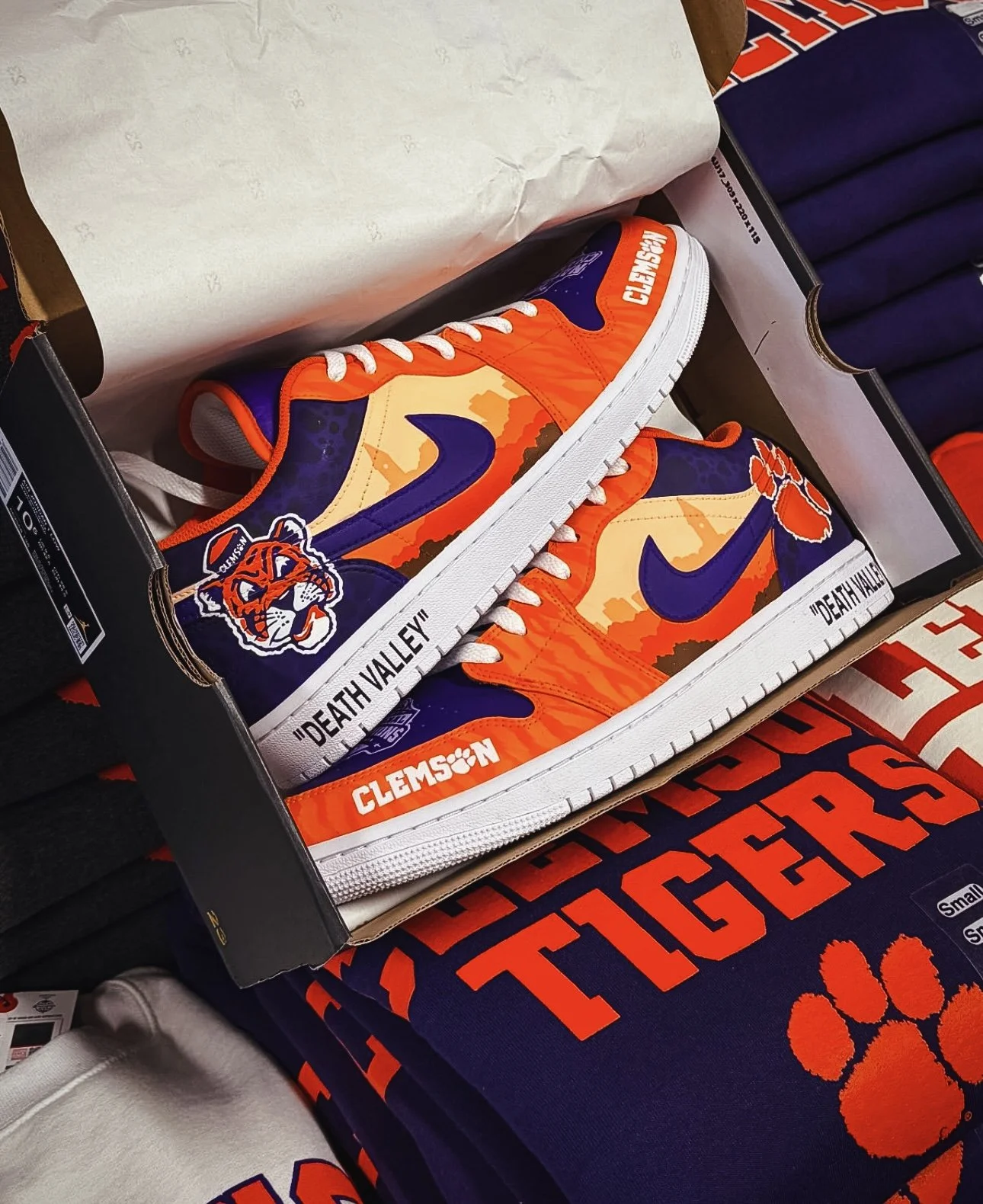Clemson University x Dream on 3 Custom Jordan 1 Lows (2025)