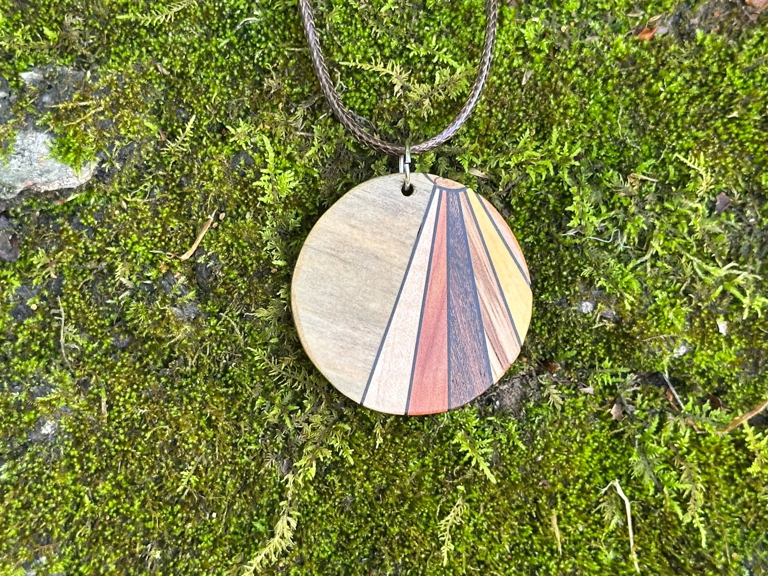 Horizon Strata Wood Necklace