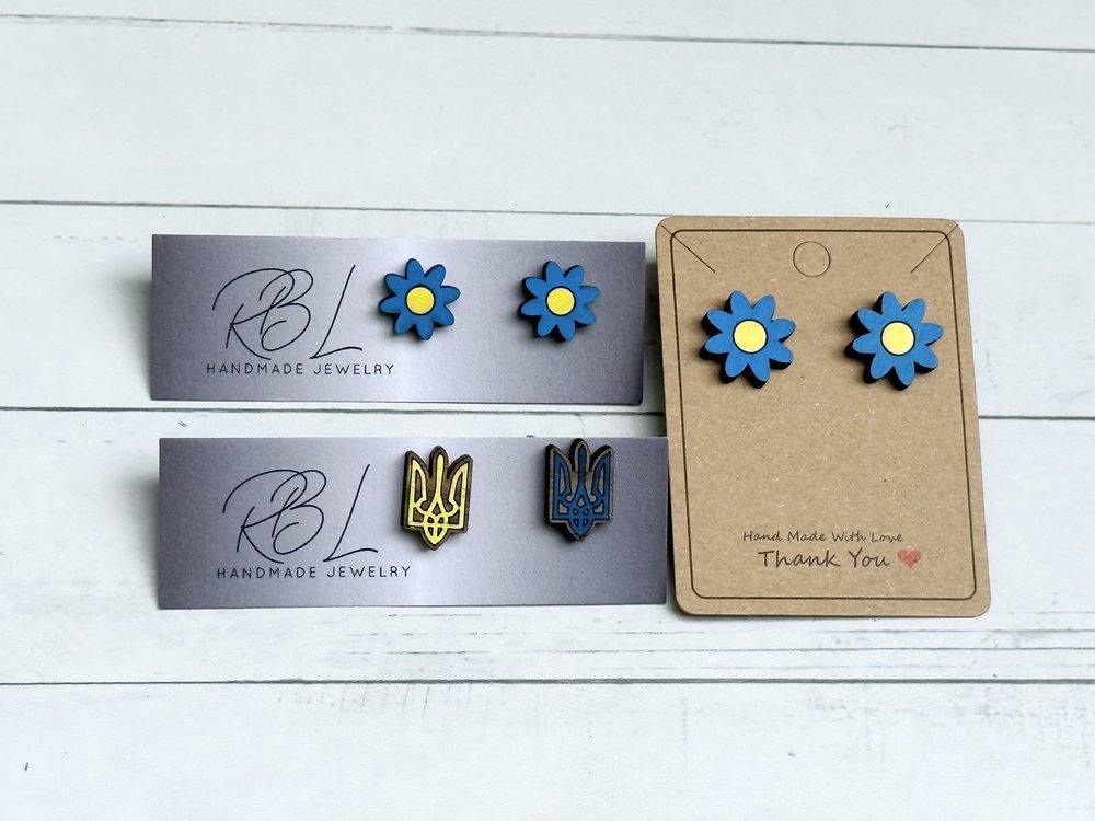 Blue & Yellow studs