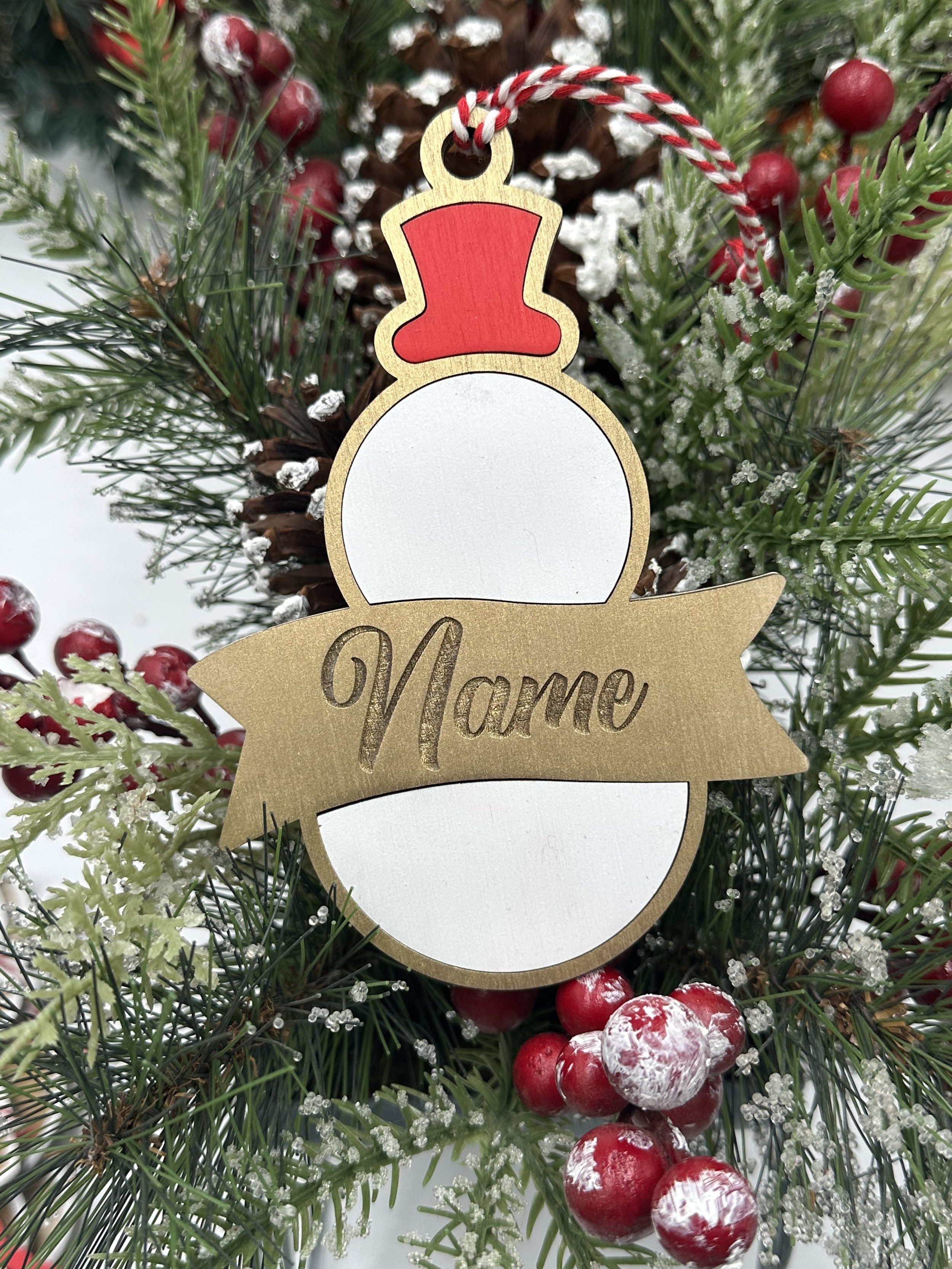 Custom Snowman Ornament