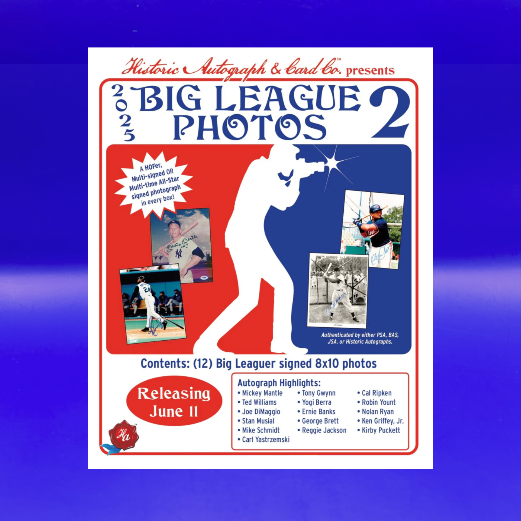 2025 Historic Autographs Big League Photos Autograph Edition Series 2 Baseball Box