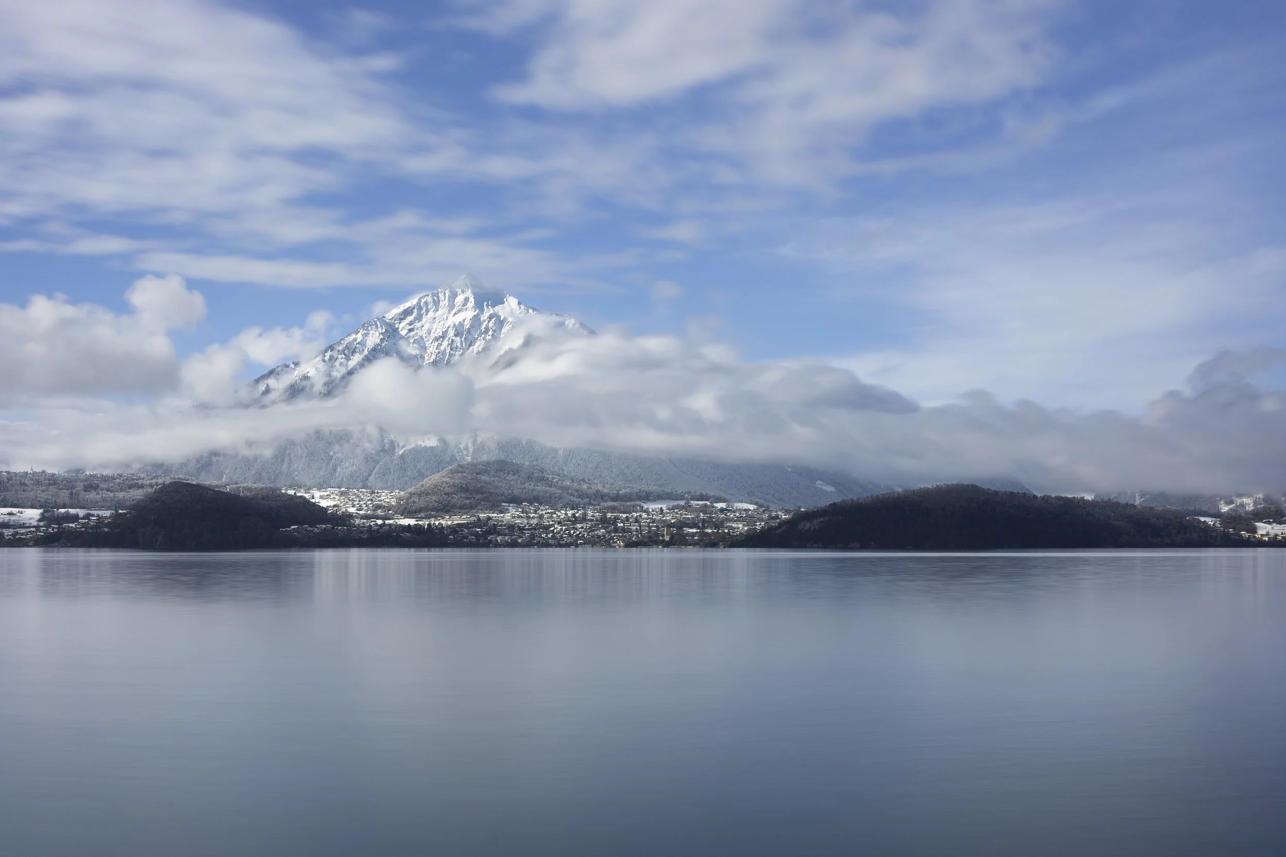 "The smile". Gunten, Sigriswil, Bern 2026. It was a long and solid day of snow, rain and wind - but today this magical view appeared and with a smile I took this shot. This is what it is all about. 