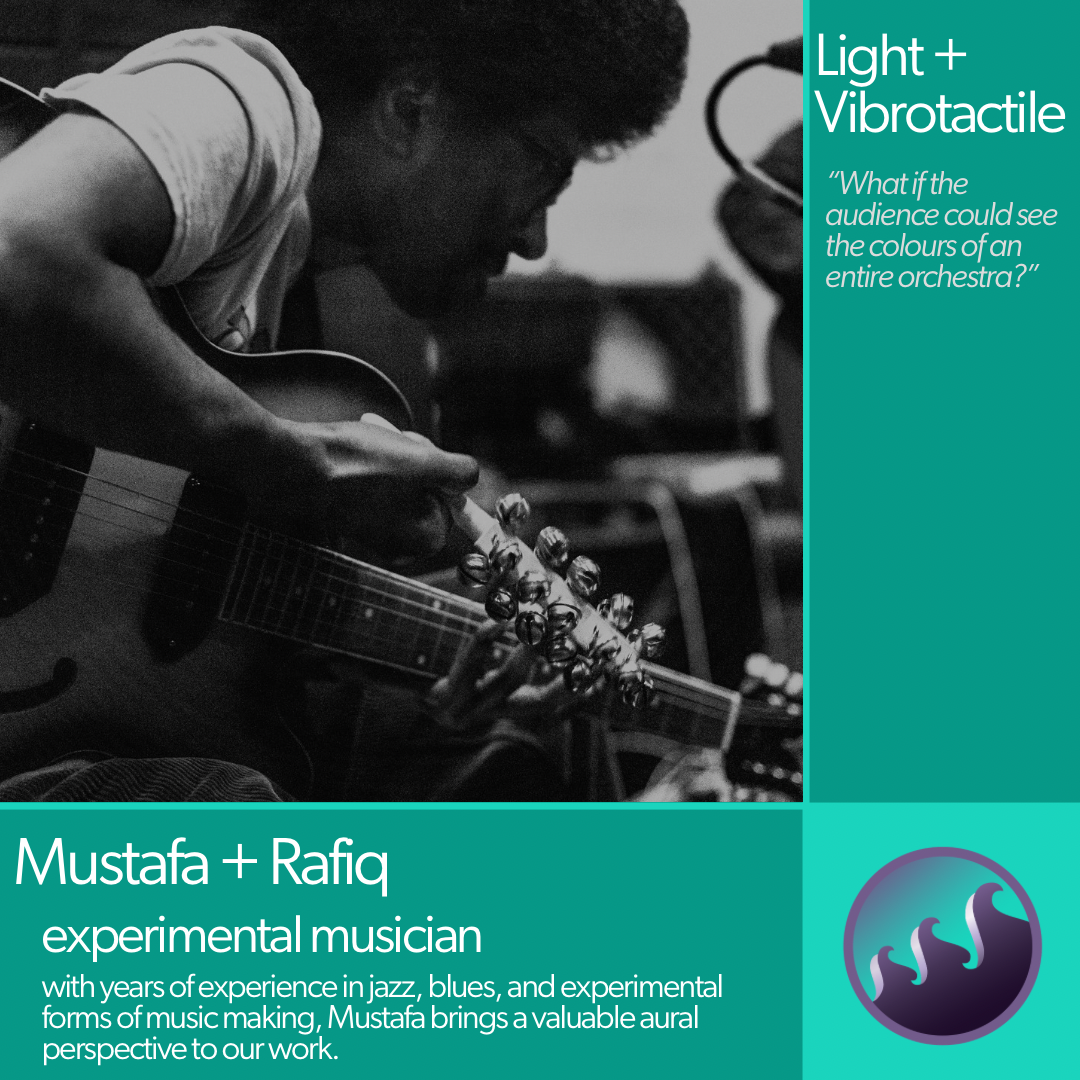 Mustafa Rafiq is a black man aged 29. He has a mustache and large black afro hairstyle. He wears glasses and has a gold nose ring. He is 5’6” tall.