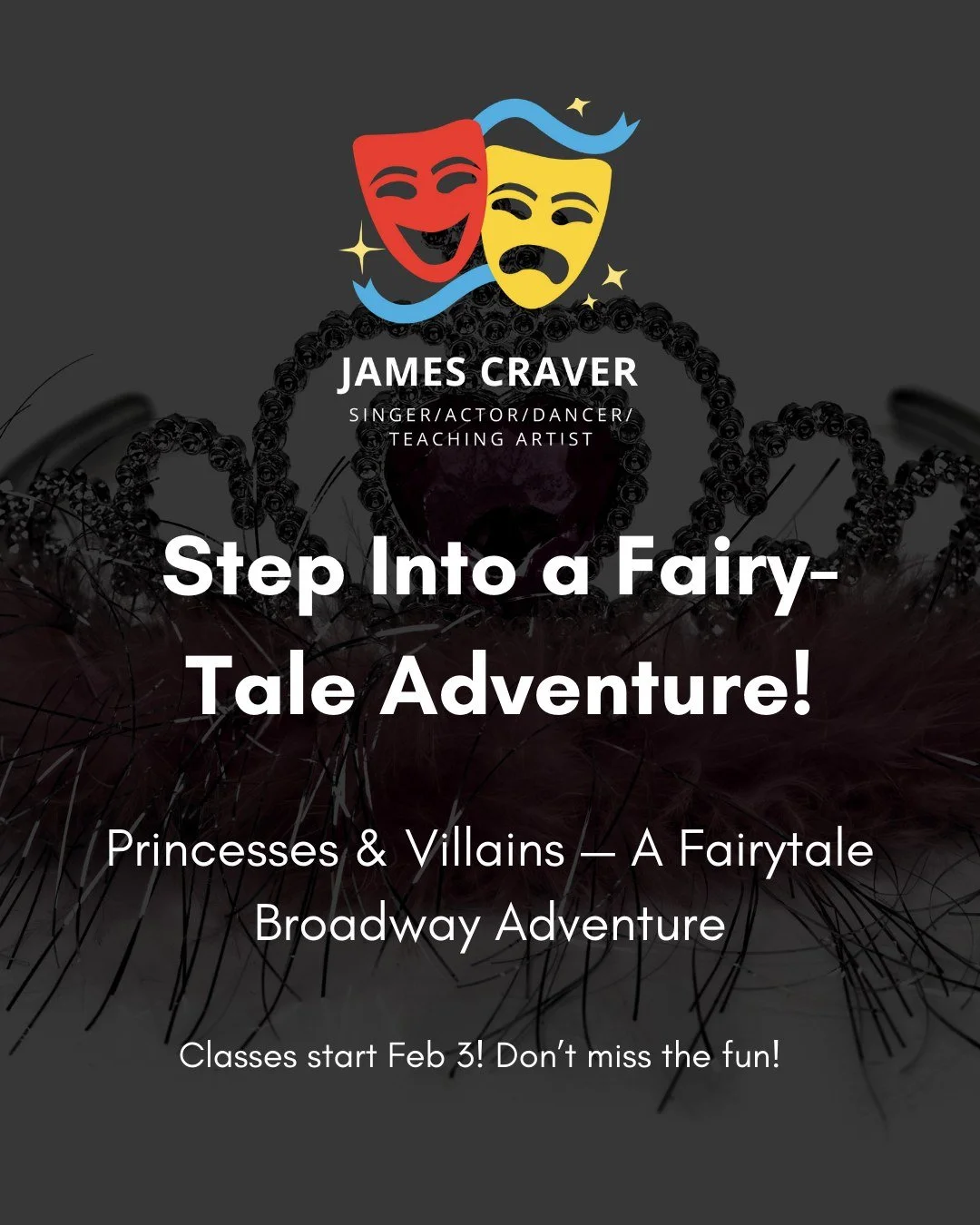 Step into a fairy-tale adventure! 👑✨

Princesses &amp; Villains &mdash; A Fairytale Broadway Adventure is a joyful, high-energy musical theatre class for K&ndash;3 students. Through singing, dancing, acting, and imaginative play, kids build confiden