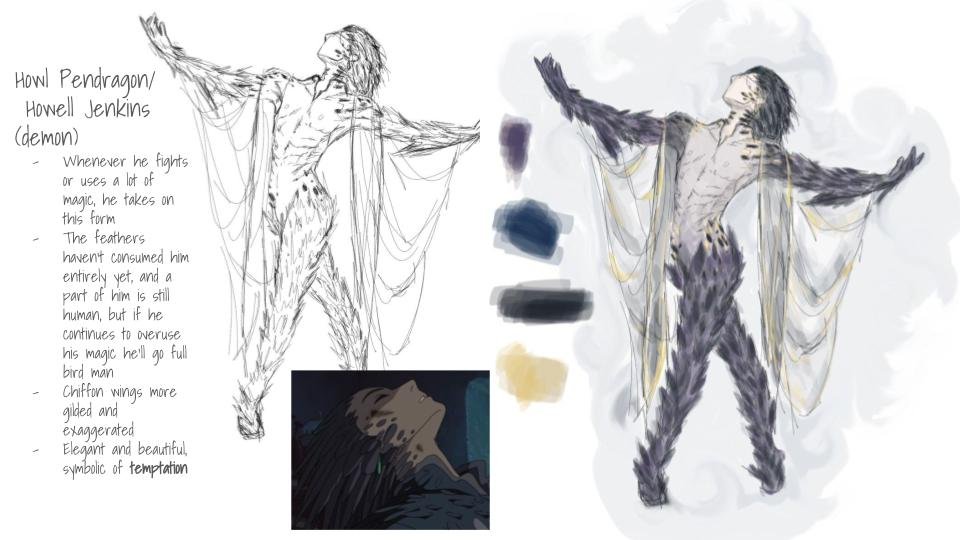 Rendering and info slide: The Wizard Howl (in his magical state)