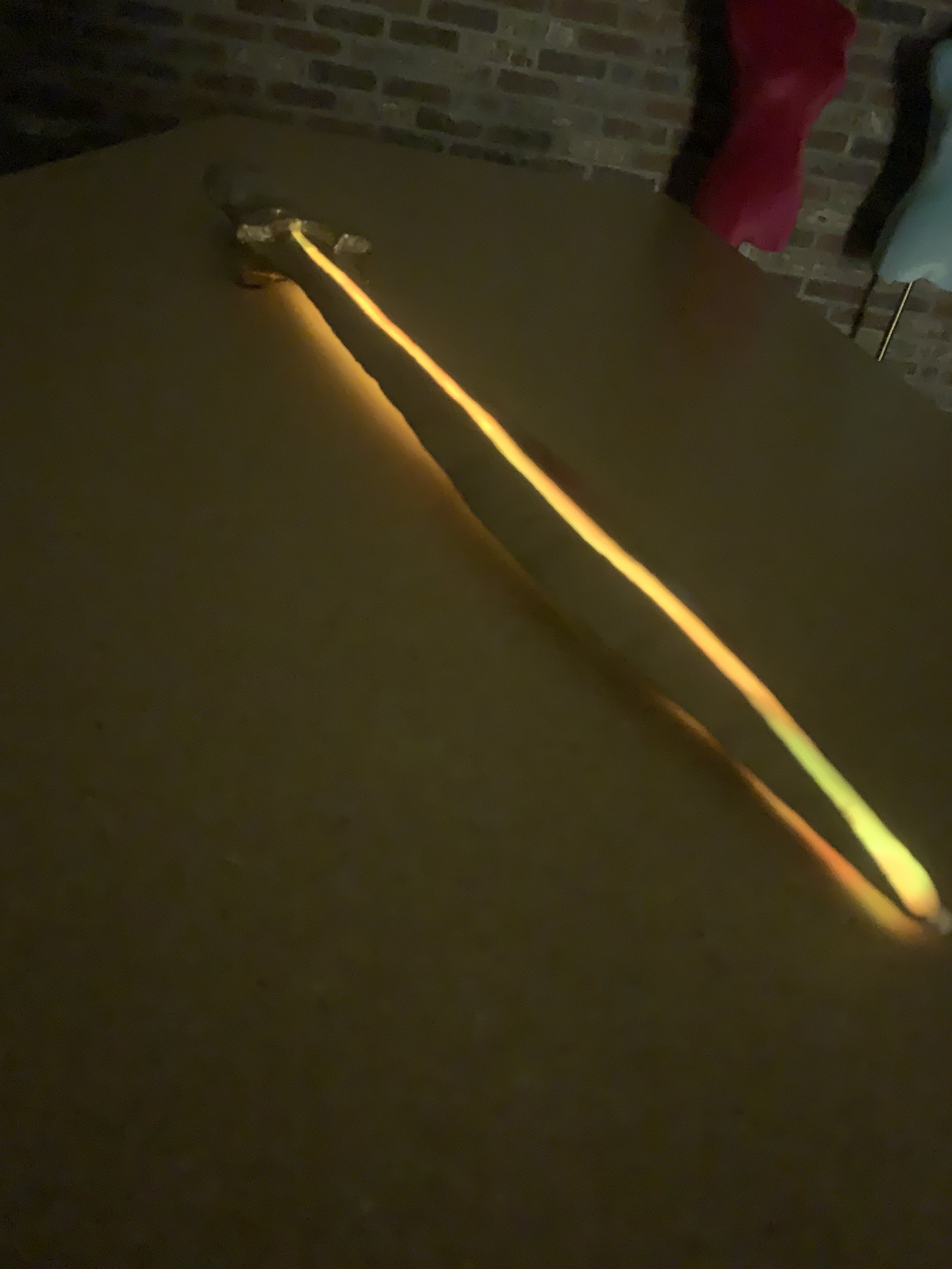 The glow of the sword before priming