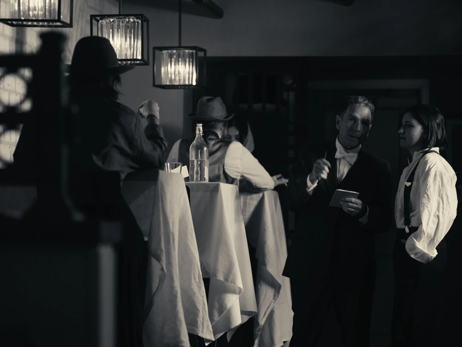 99 (Katie Rodgers) and crowd during "Casablanca" scene