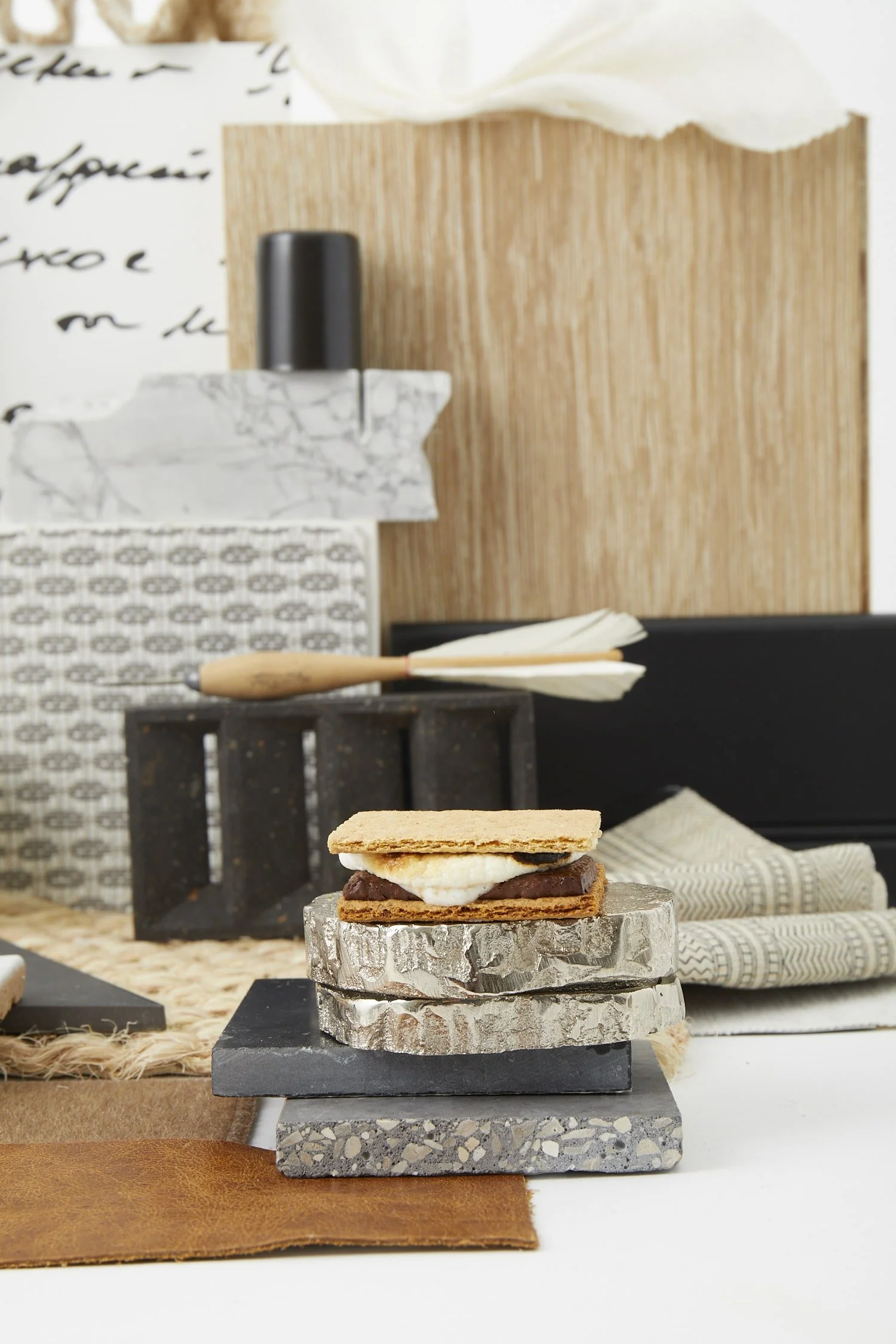 Neutral cozy materials interior design