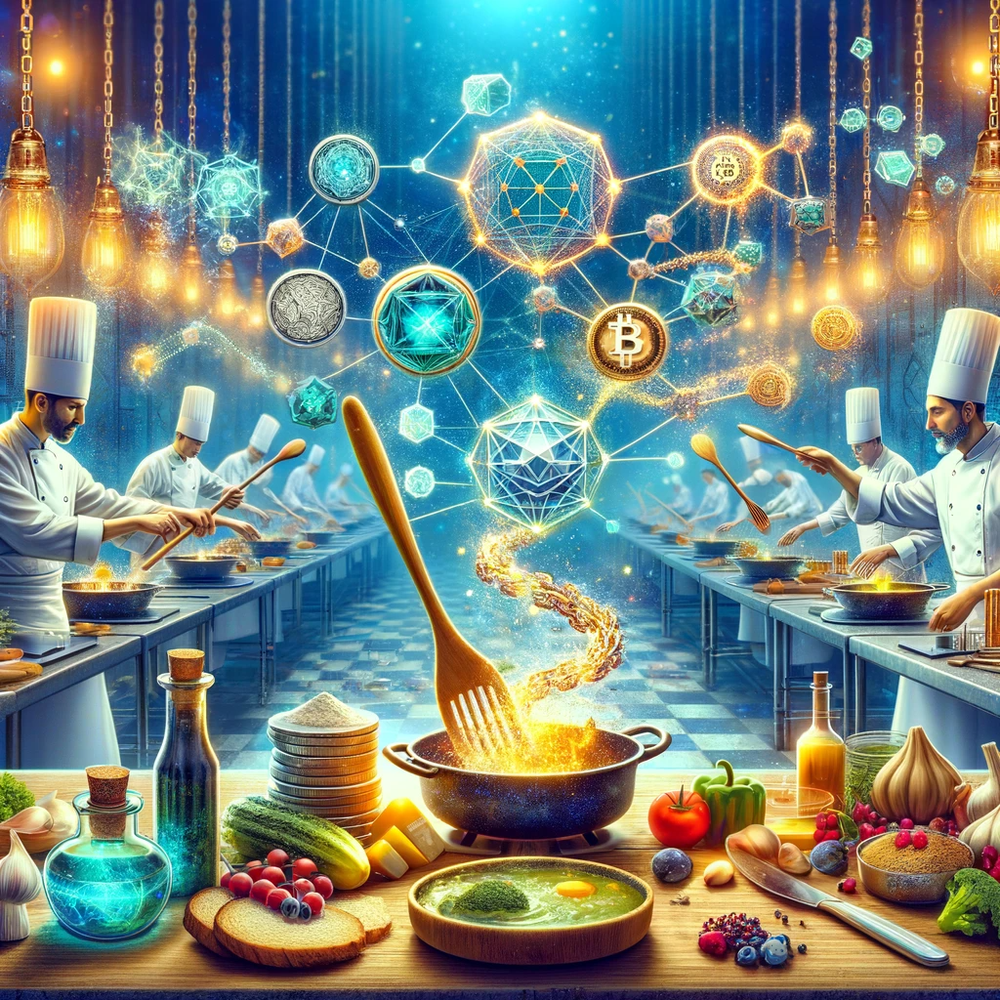 DALL·E 2024-01-04 12.45.52 - An image depicting Marinade Finance as a blend of blockchain alchemy and culinary mastery. Visualize a bustling kitchen setting with blockchain elemen.png
